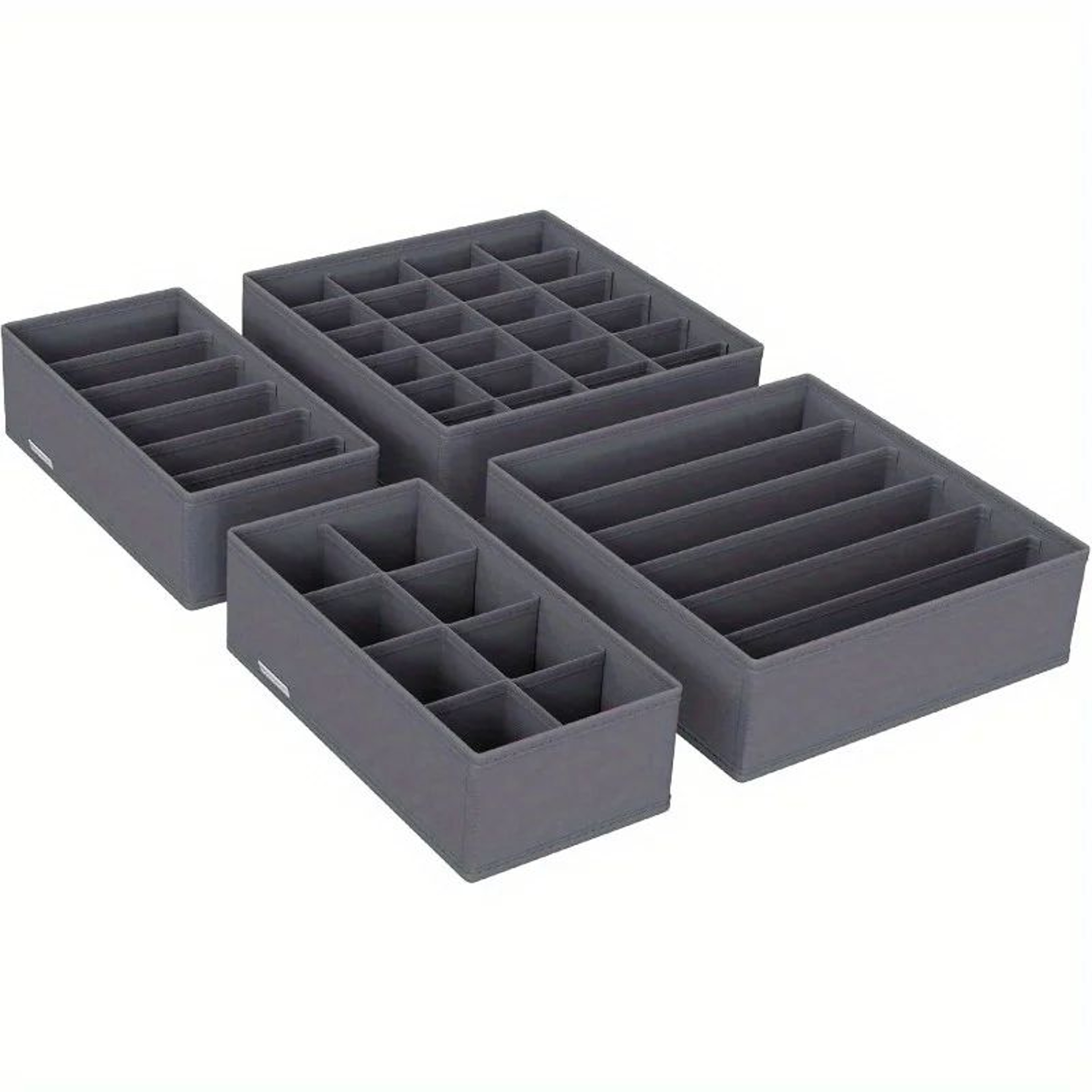 4pcs Foldable Drawer Organizer Set  Closet Storage System For Bras Socks  Ties 7