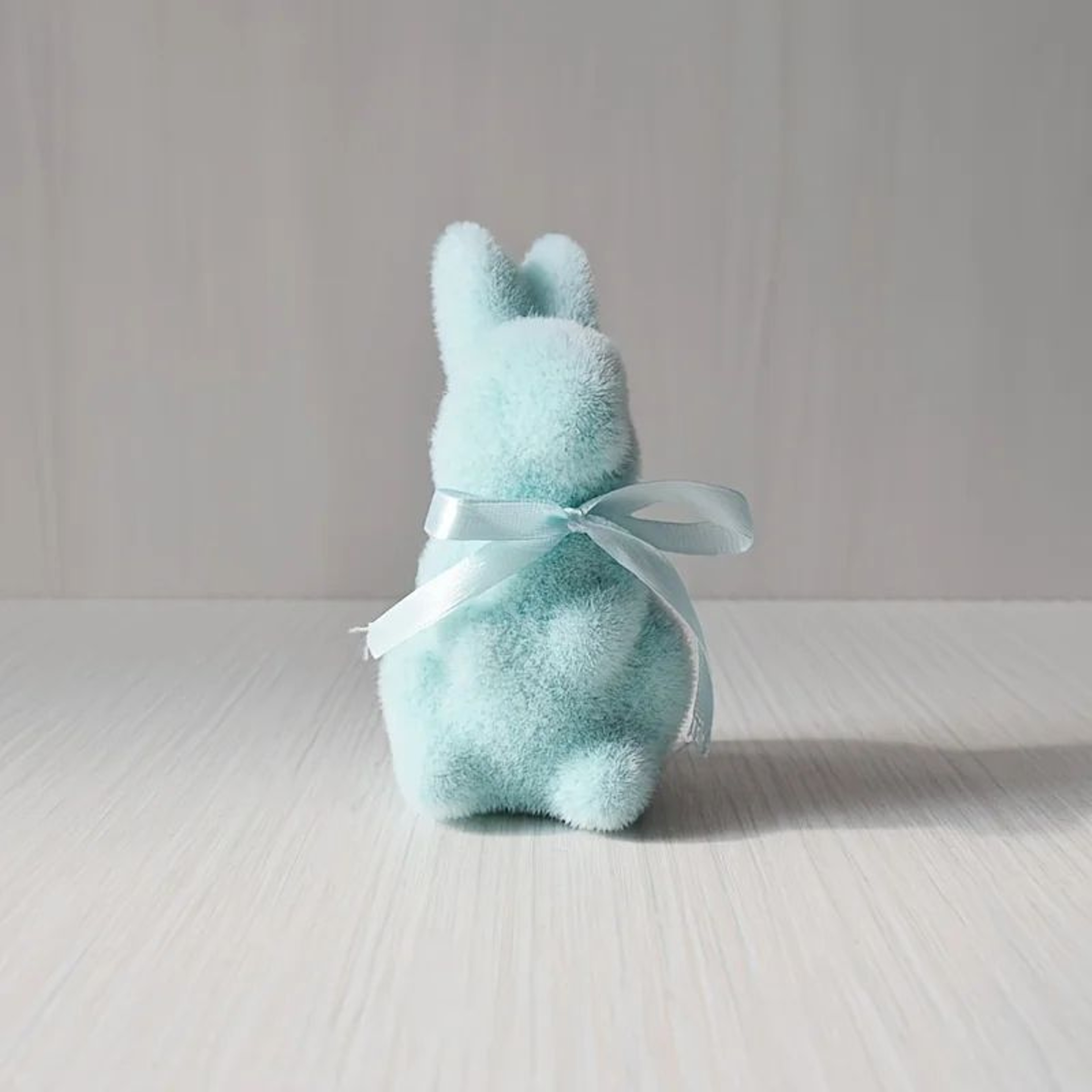 Easter Bunny Decorative Figurines  Flocked Foam Rabbit Ornaments With Bow For Home  Party Decor 6