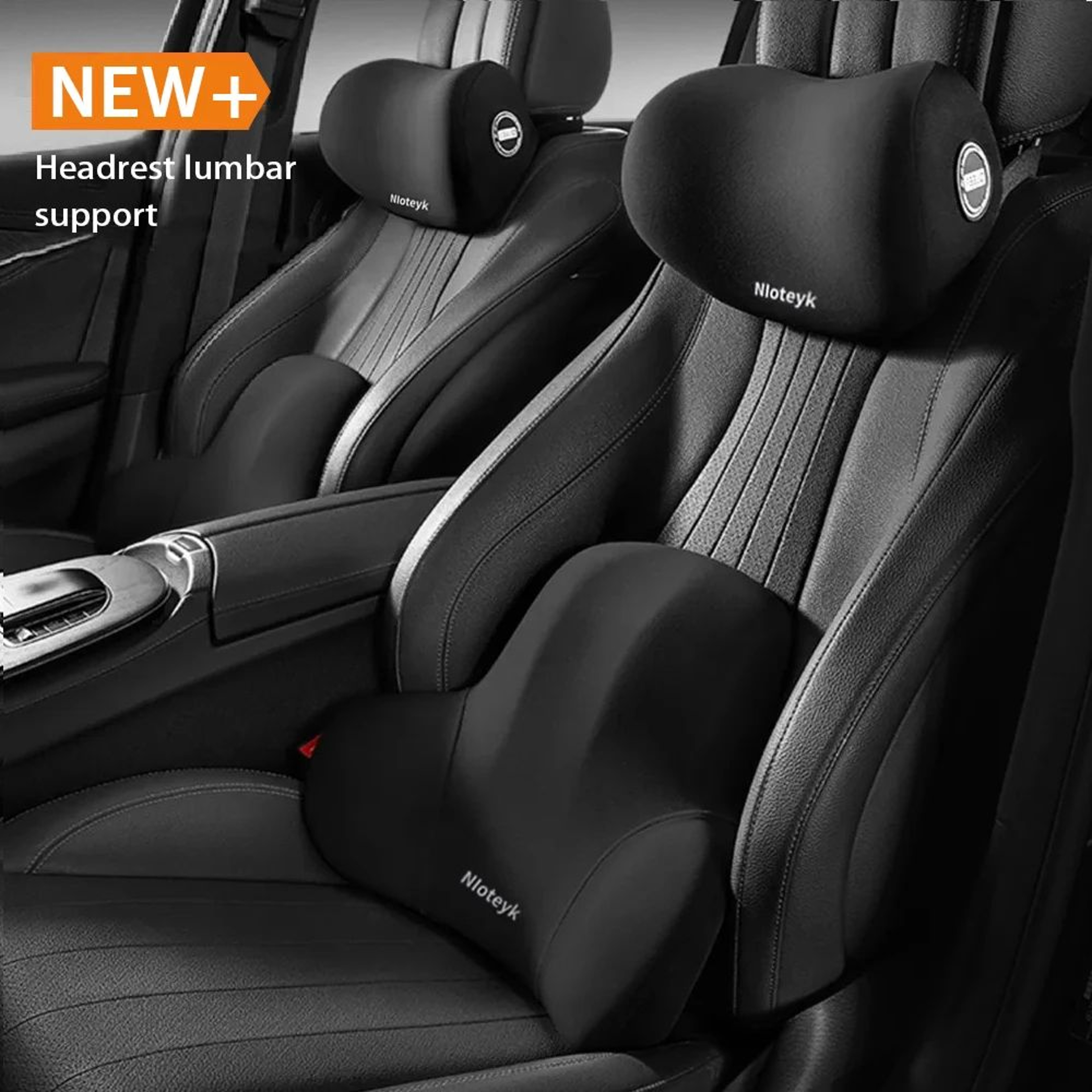 Memory Foam Car Neck Pillow  Ergonomic Headrest  Lumbar Support Cushion For Travel Comfort 0