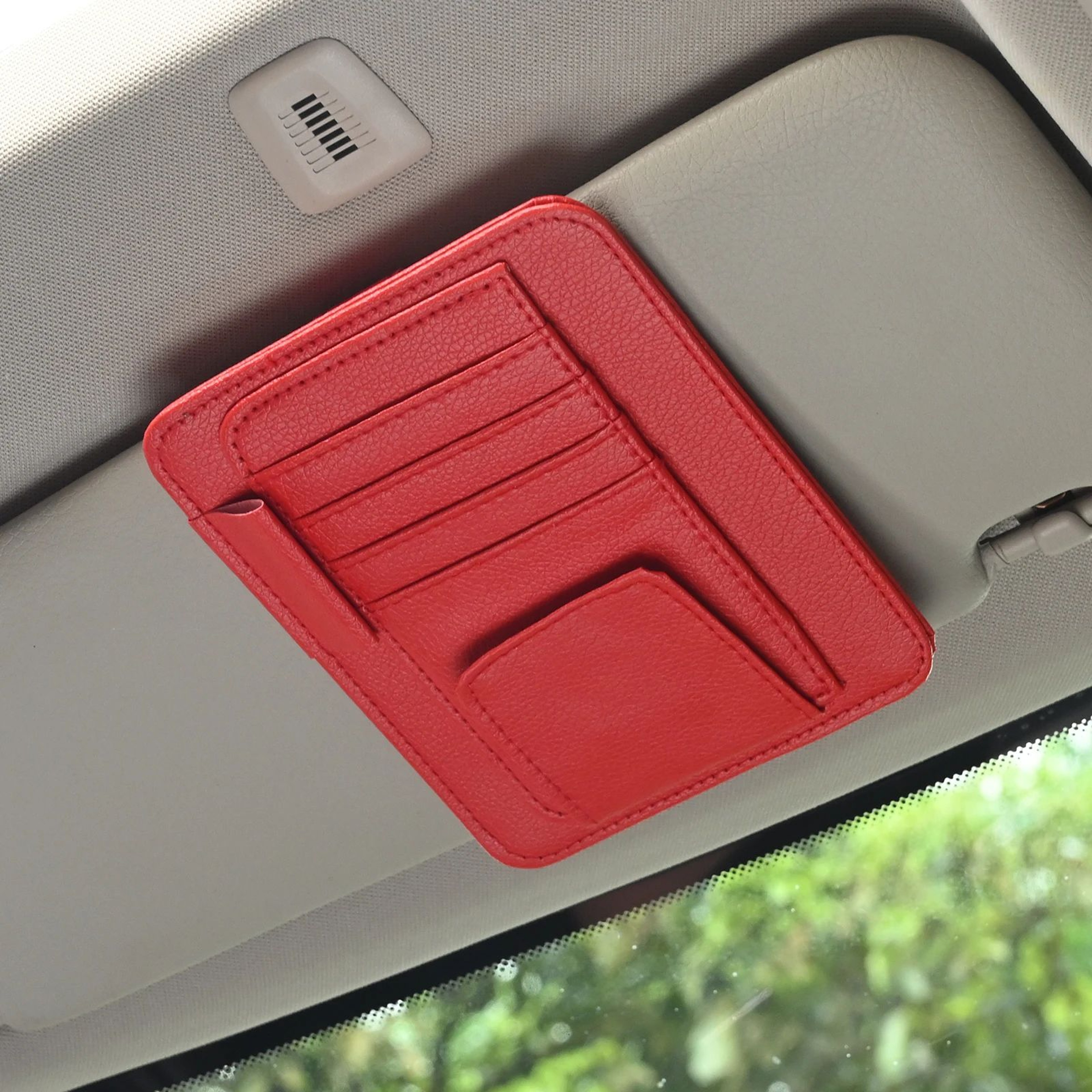 Car Sun Visor Organizer  MultiPocket Storage Holder For Sunglasses Cards  Auto Essentials 8