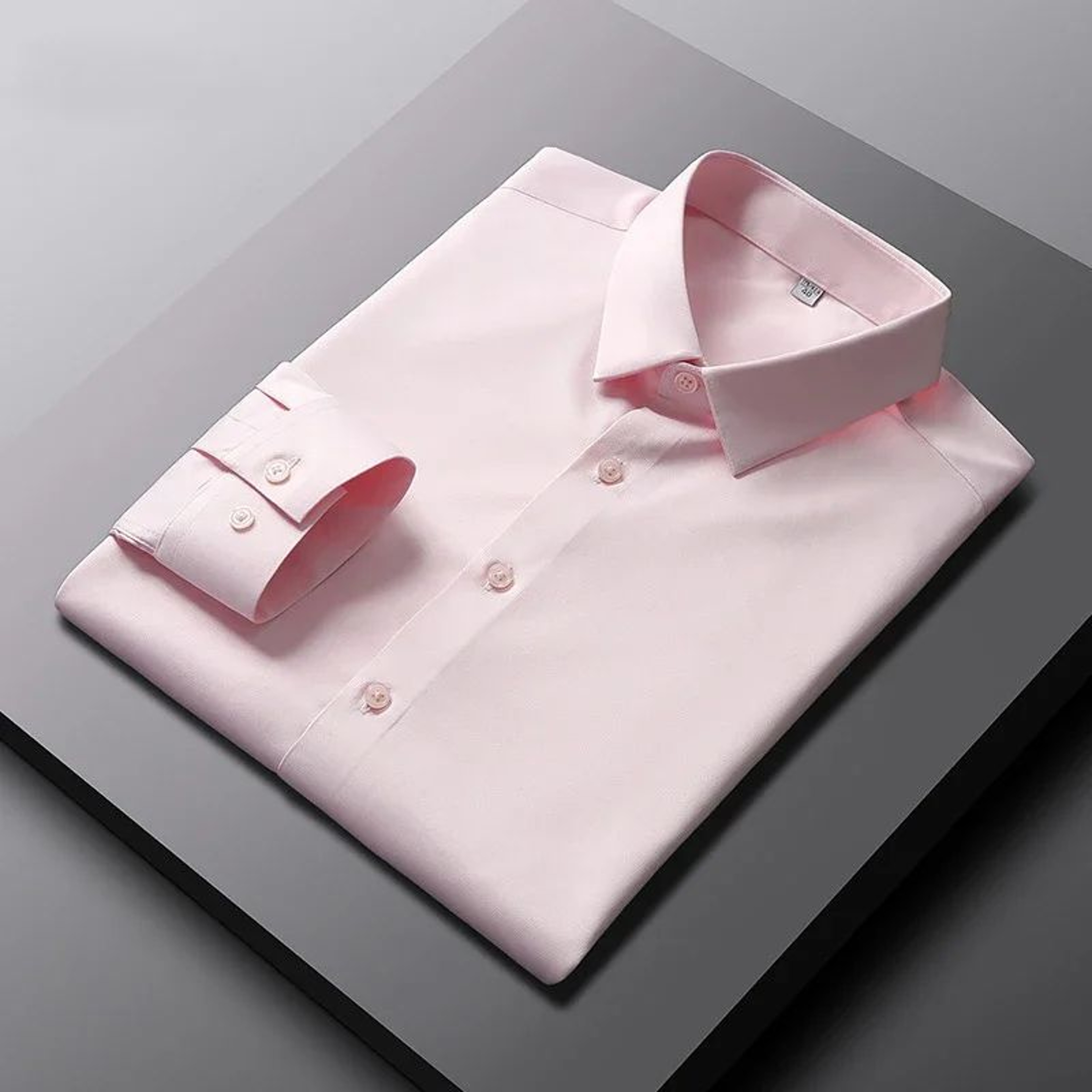 Mens Long Sleeve Casual Shirt  WrinkleResistant NonIron Solid Business Casual ButtonUp Shirt 0