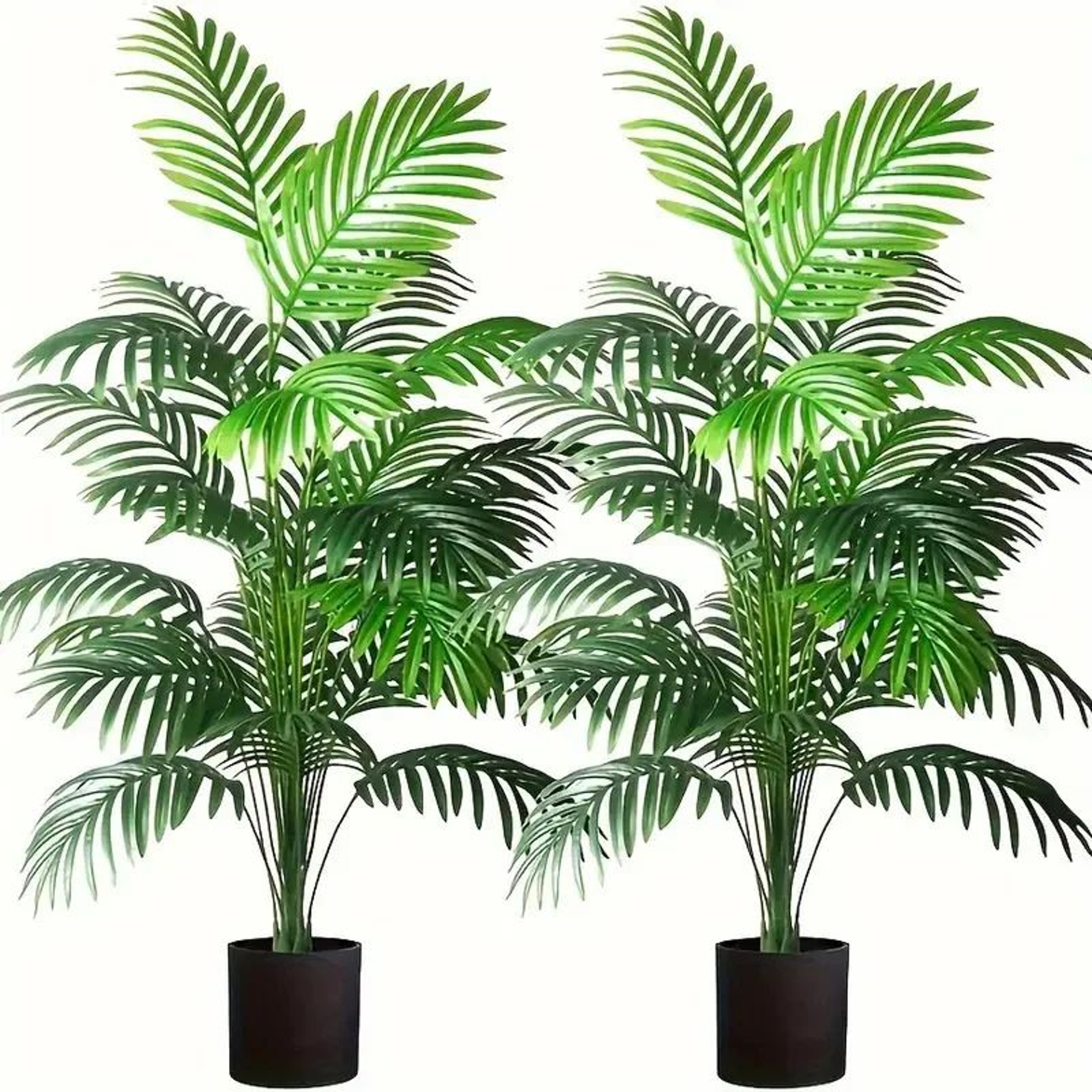 Artificial Areca Palm Plant  Faux Indoor Tree Decor 24 Leaves Fake Plant In Pot For Home  Office De 1