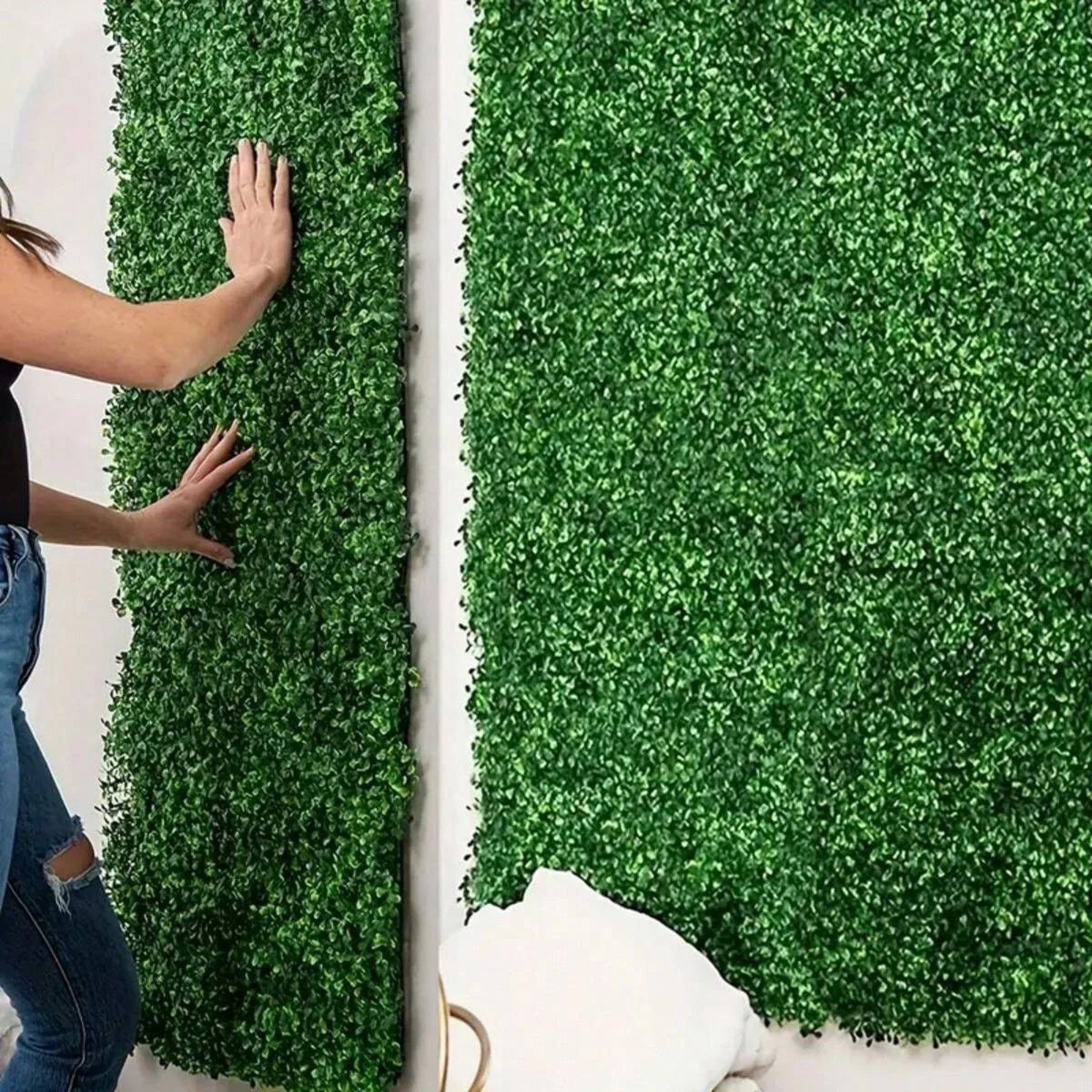 10pcs Artificial Boxwood Grass Wall Panels  Faux Greenery Backdrop Topiary Hedge Wall Decor 1