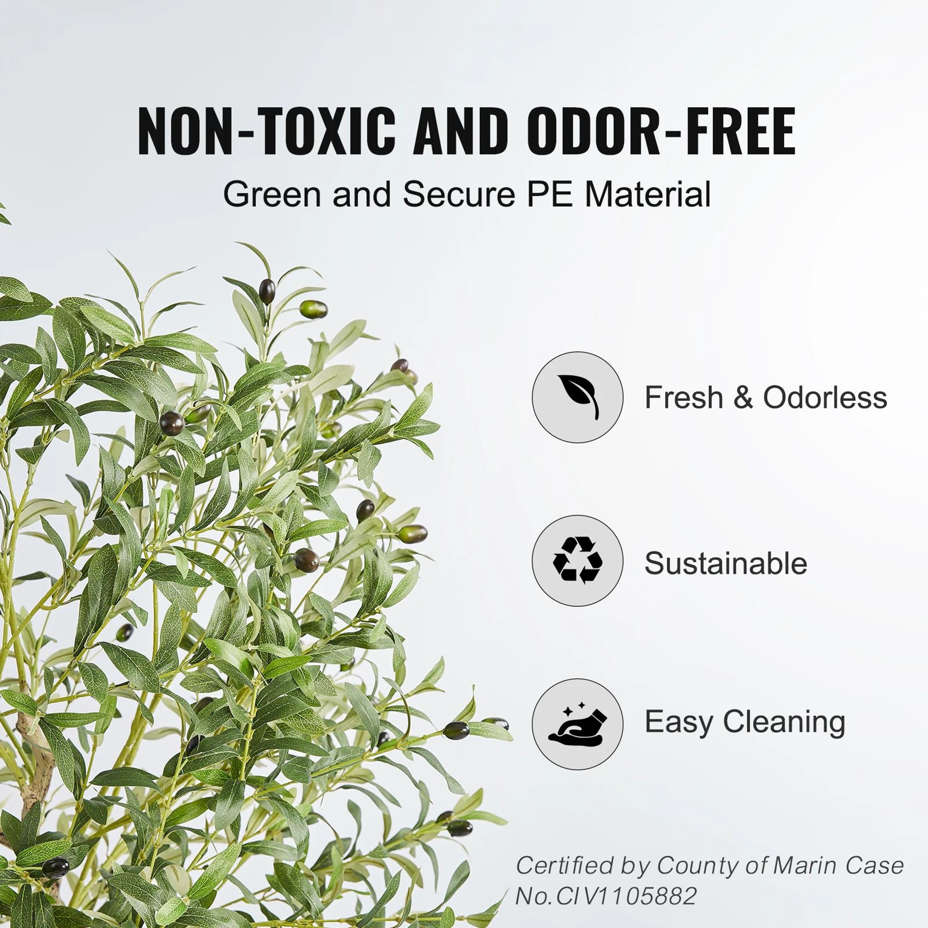 Artificial Olive Tree  Faux Indoor Plant 456 FT Tall PE Tree Home Decor Low Maintenance 1