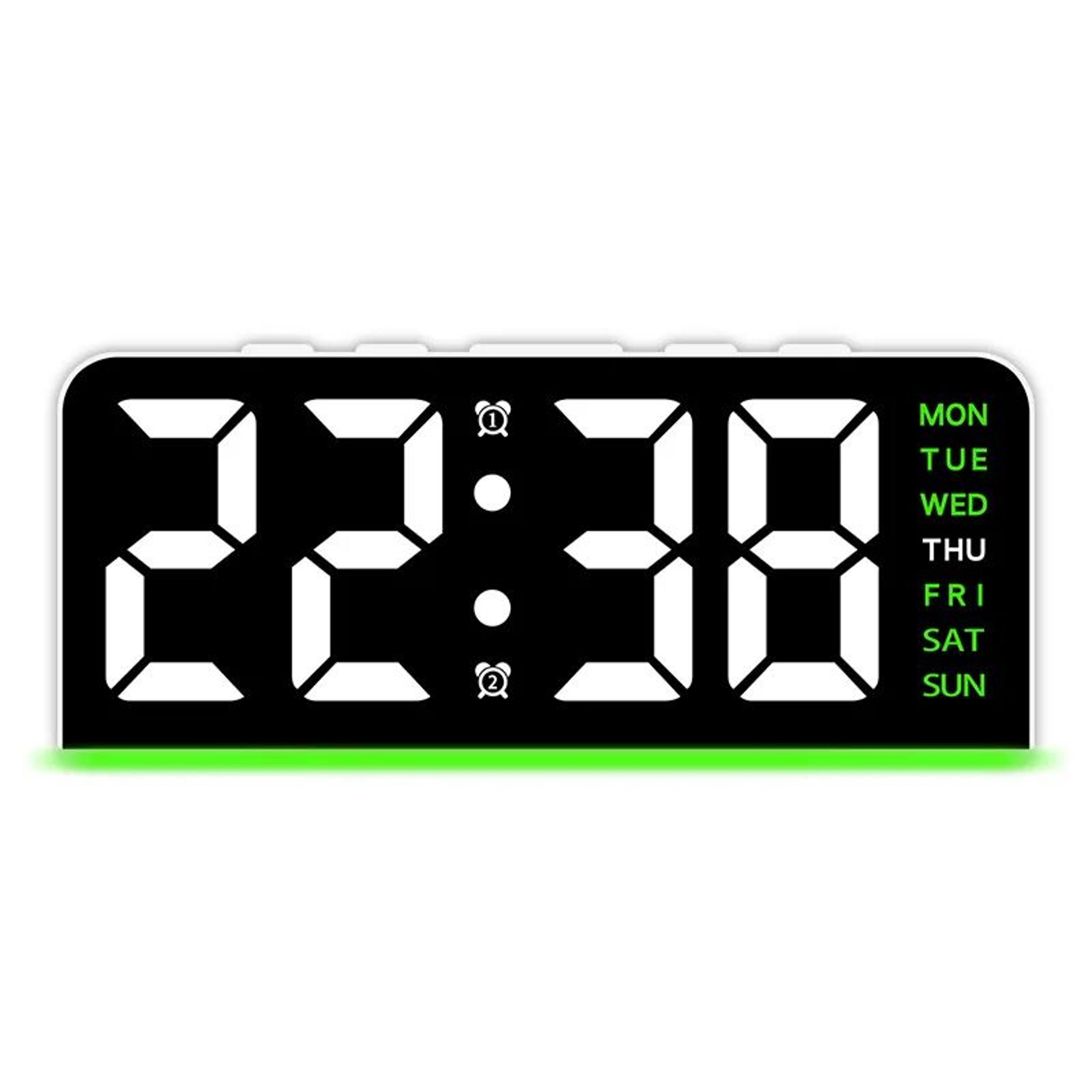 Digital LED Alarm Clock  Modern Desktop Clock With Temperature Display Snooze  Night Light 11