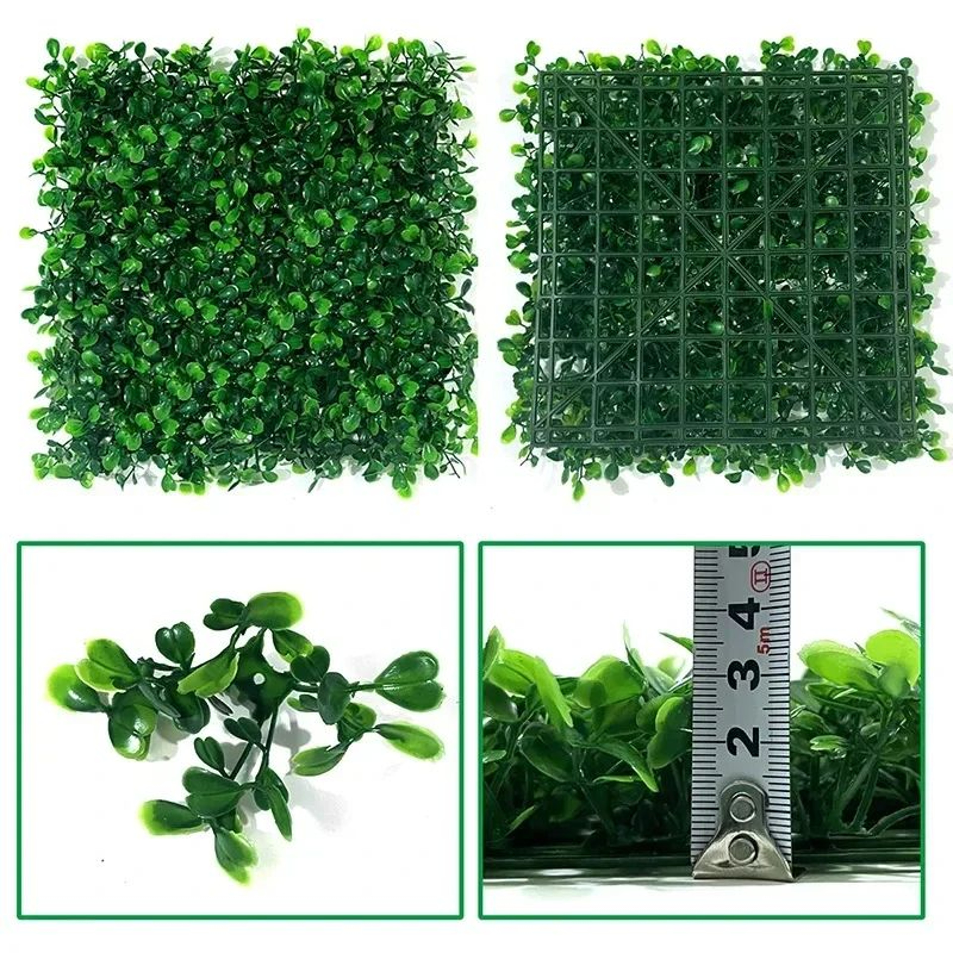 10pcs Artificial Boxwood Hedge Wall Panels  UV Protected Greenery Privacy Fence Decor 1