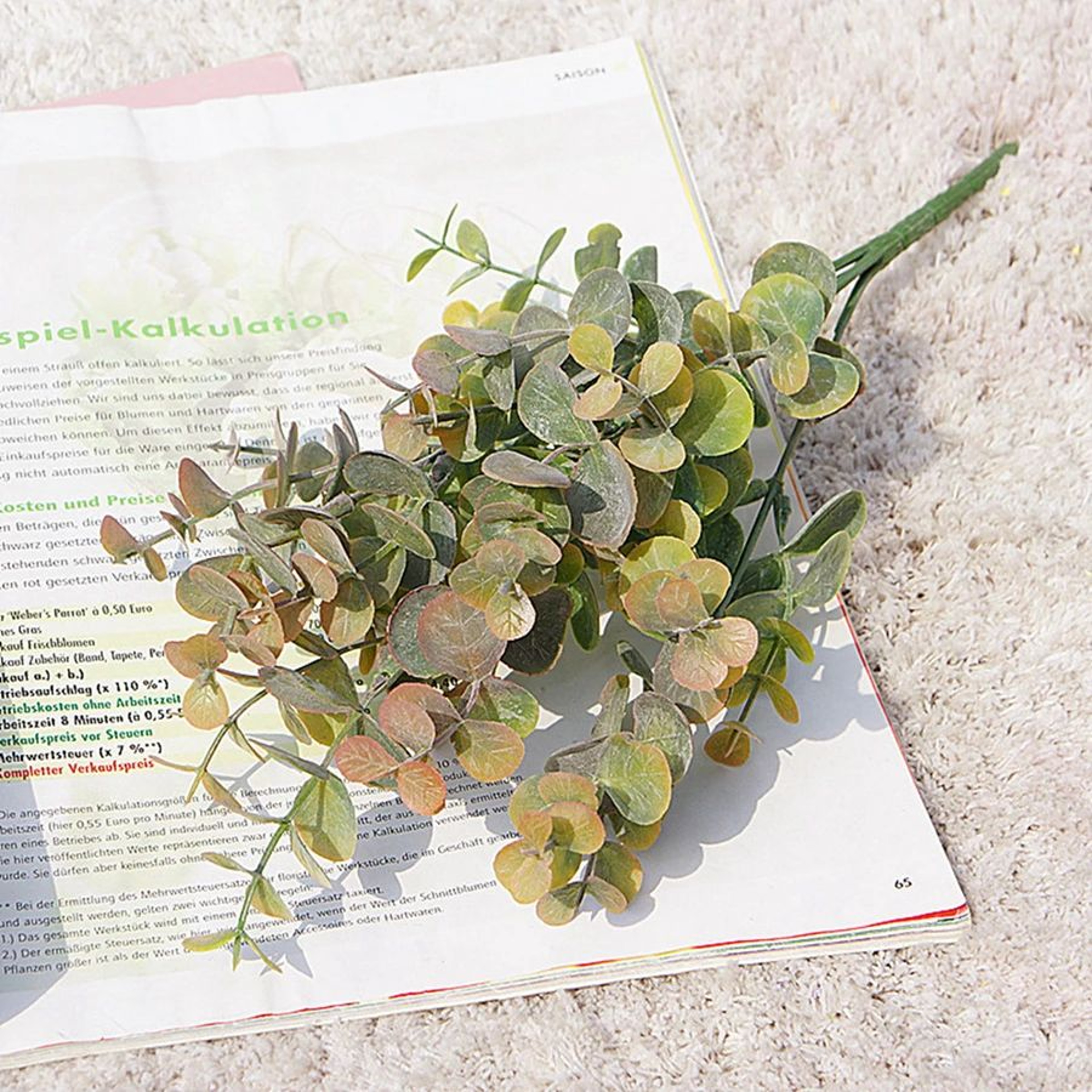 Artificial Eucalyptus Leaves Stems  Faux Greenery Branches For DIY Home Wedding  Vase Decor 9