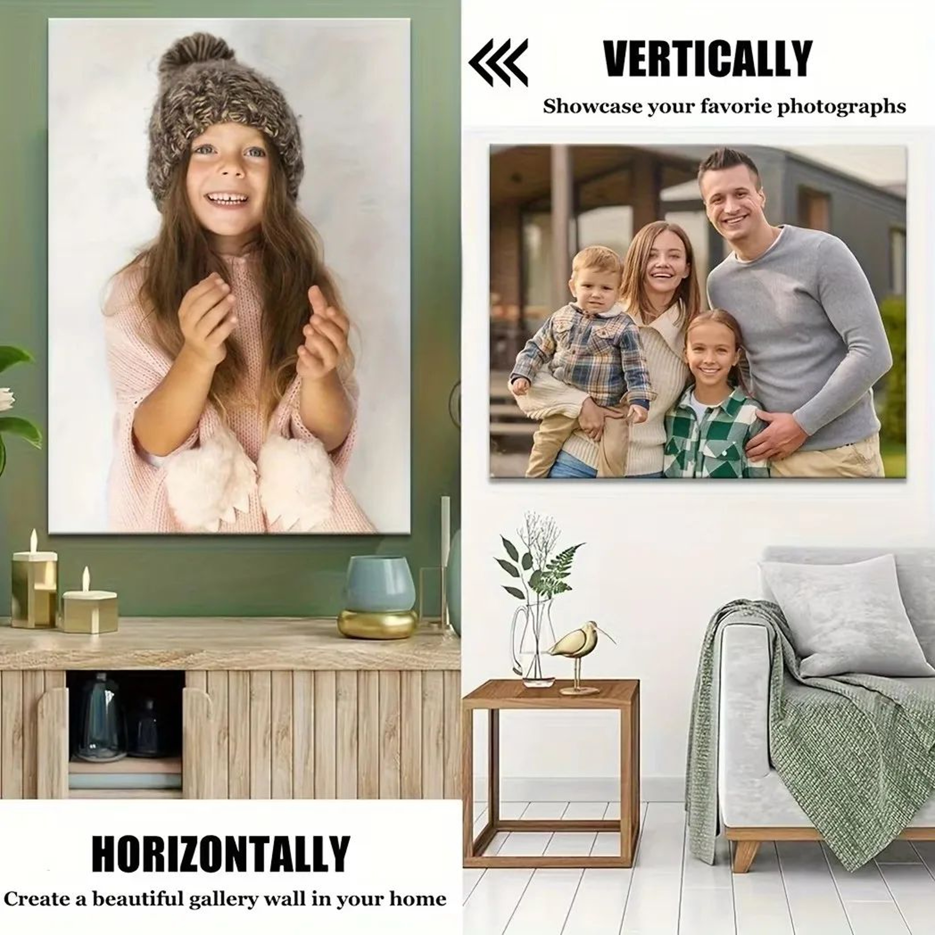 Custom Canvas Poster Print  Personalized Photo Wall Art For Home Wedding  Family Decor 1