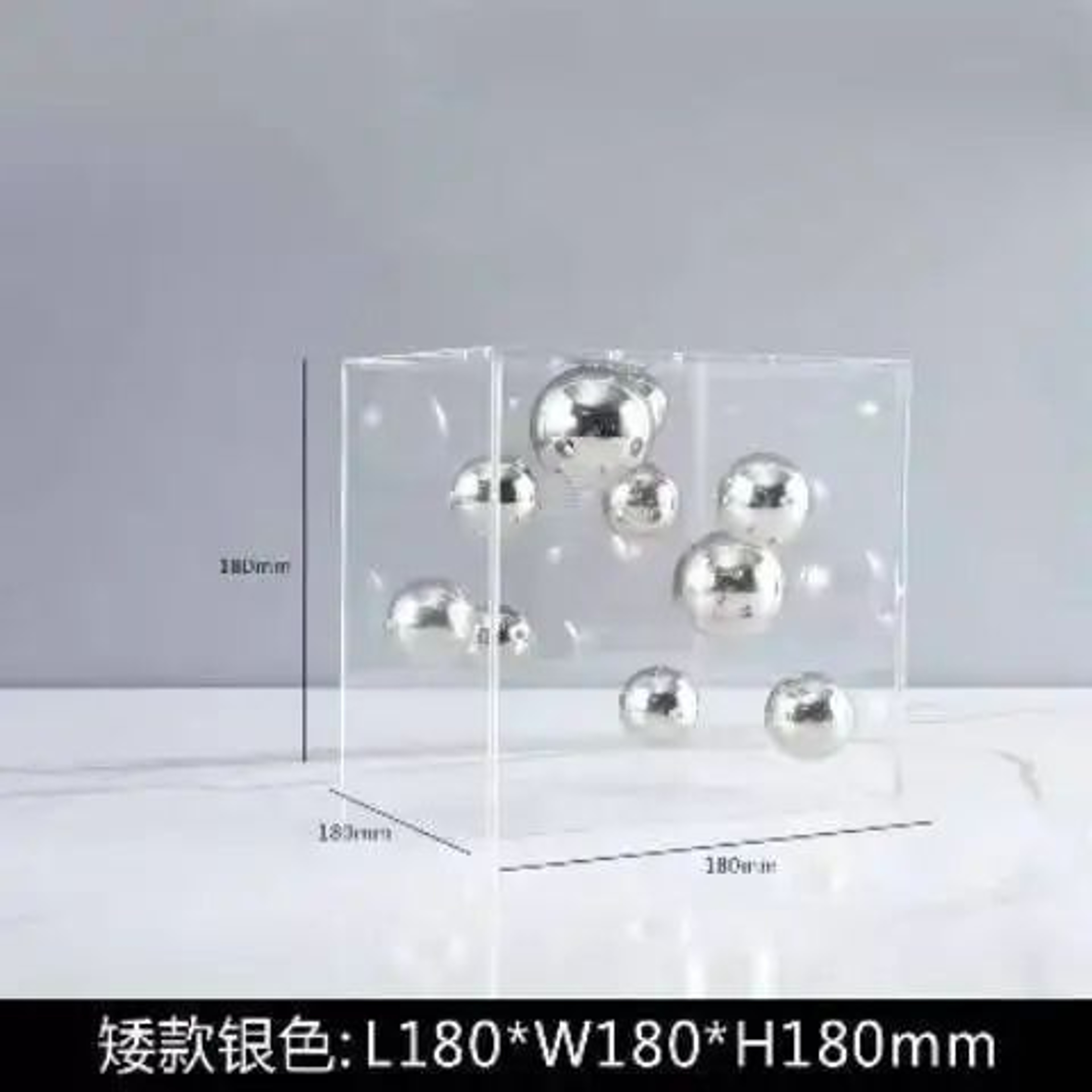 Modern Clear Acrylic Cube Display Box  Square Transparent Cover For Home Decor  Collectibles 13