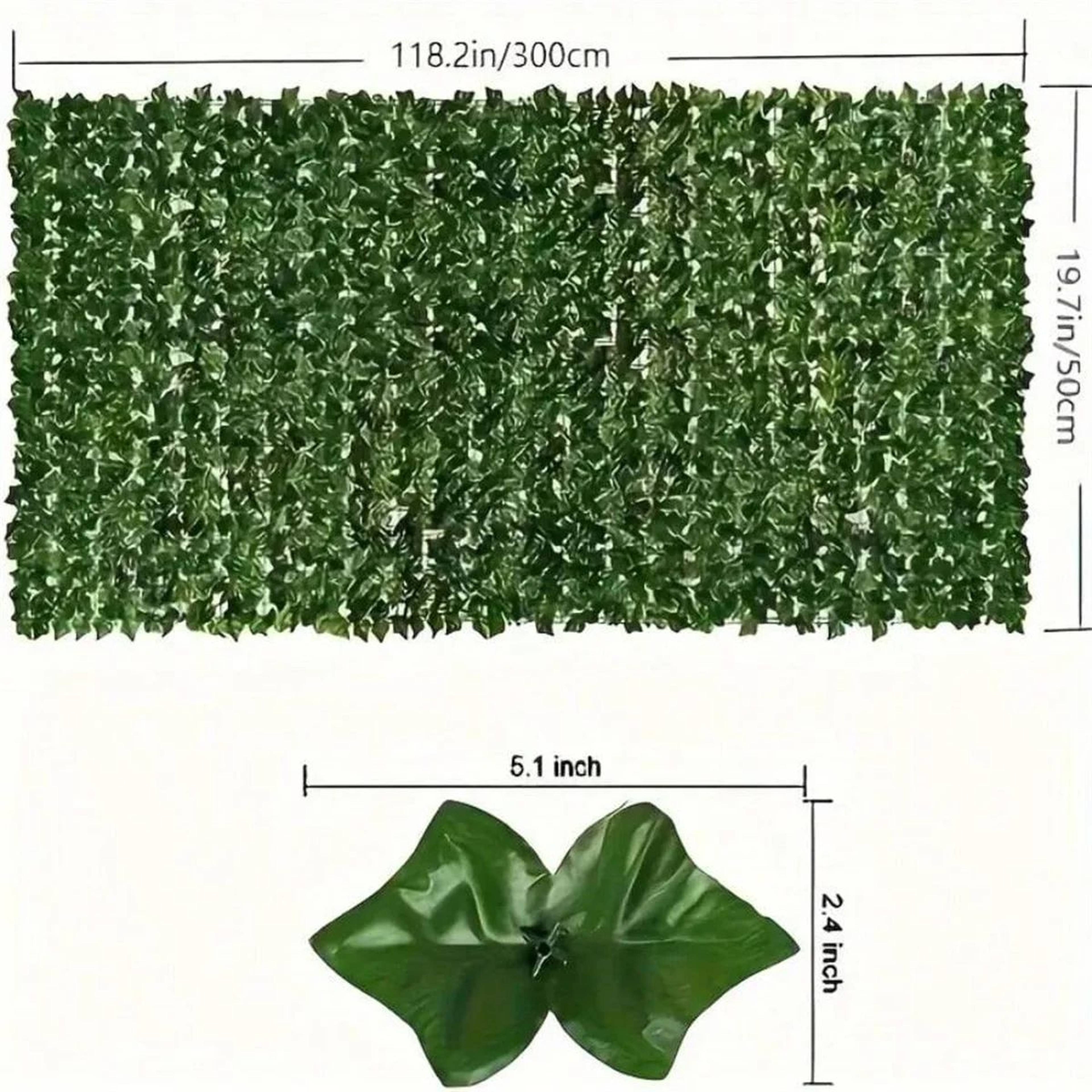 Artificial Ivy Privacy Fence Screen  UV Resistant Green Wall Panel For Balcony Patio  Garden Decor 5