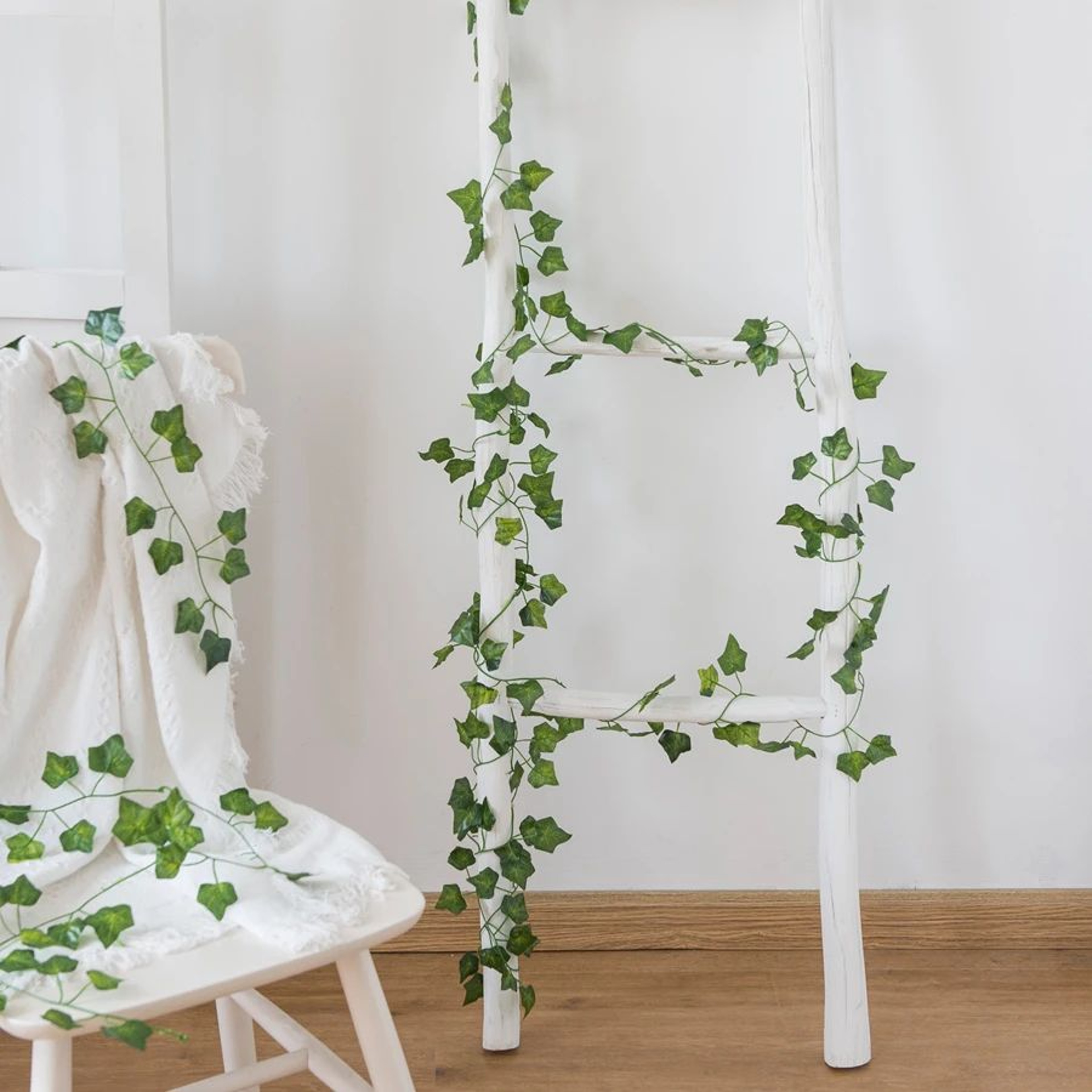 8268 In Artificial Hanging Ivy Garland  Silk Green Vine Leaves For Home Garden  Christmas Decor 1