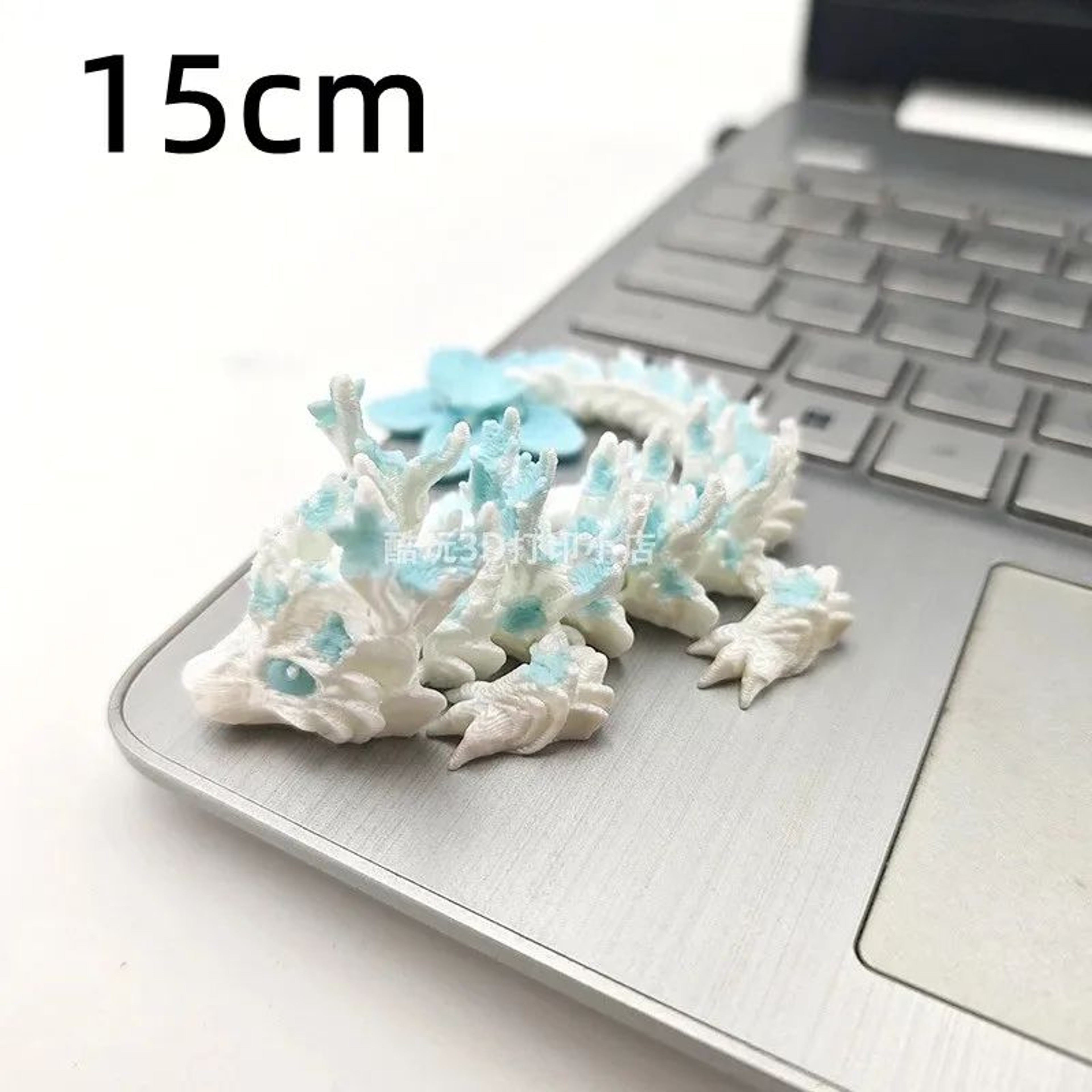 3D Printed Cherry Blossom Dragon Figurine  Movable Joint Love Dragon Desk Decor Ornament 6