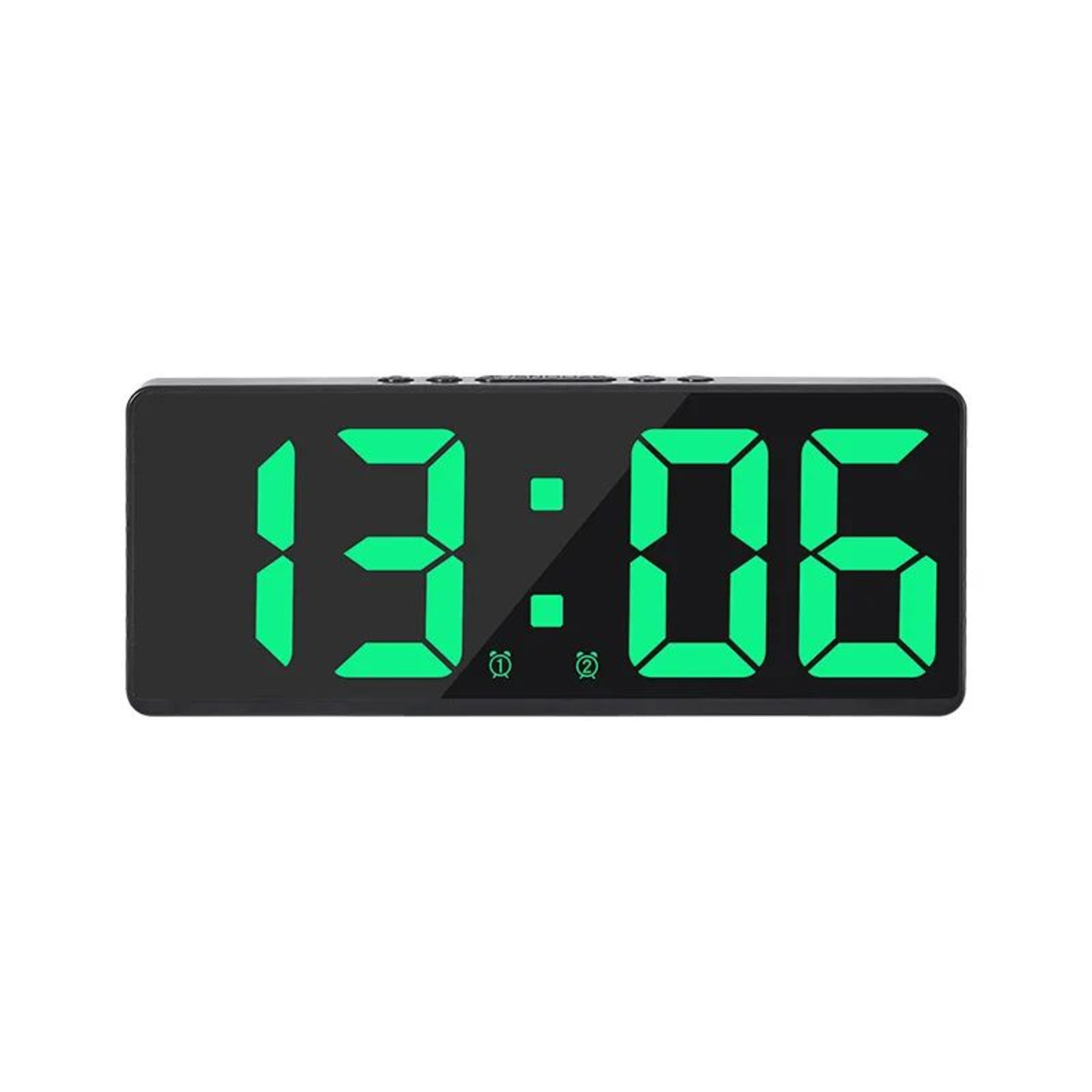 Smart Voice Control LED Digital Alarm Clock  Dual Alarm Temperature Display Night Mode Desk Clock 6