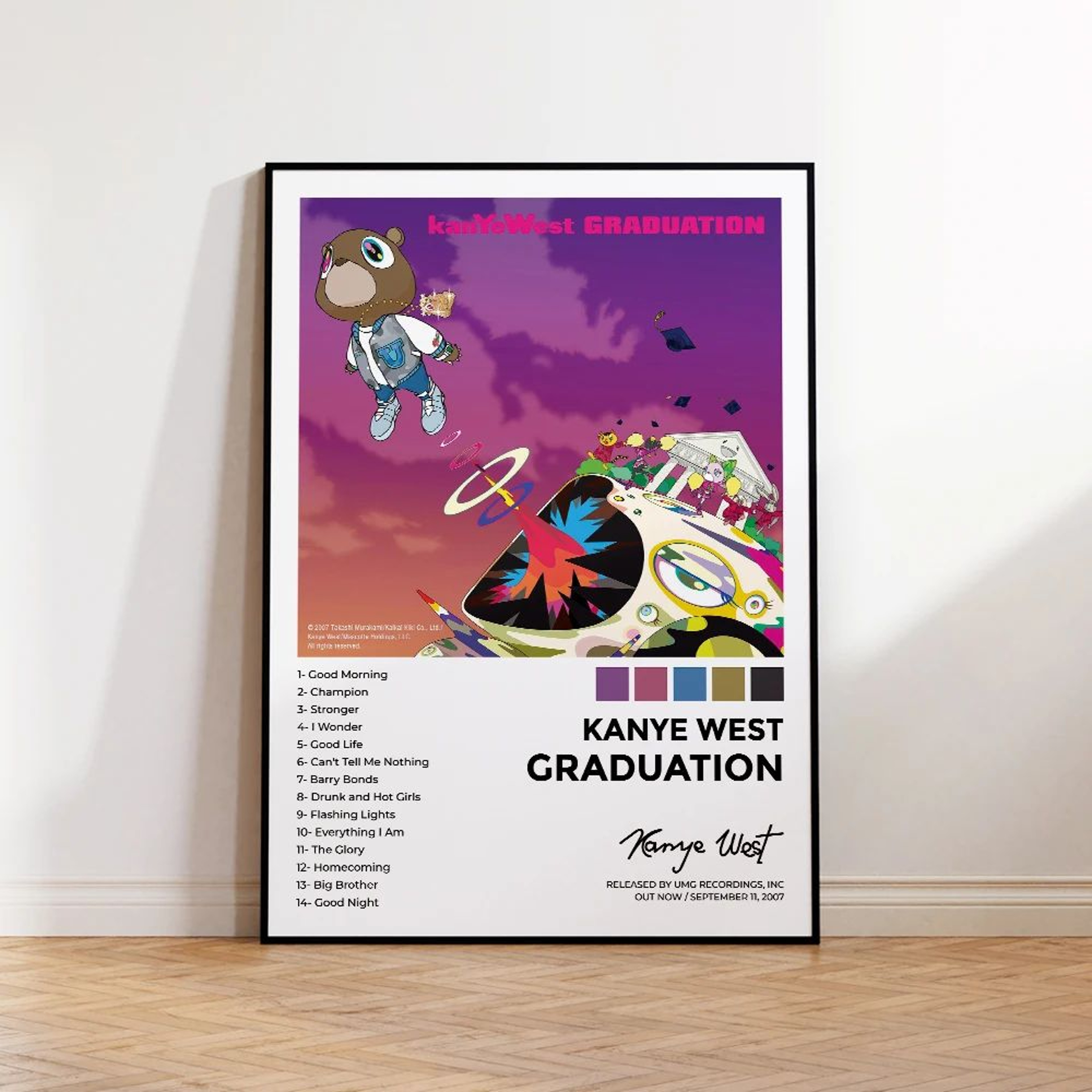 Kanye West Aesthetic Canvas Poster  Hip Hop Album Wall Art Decor For Room 9