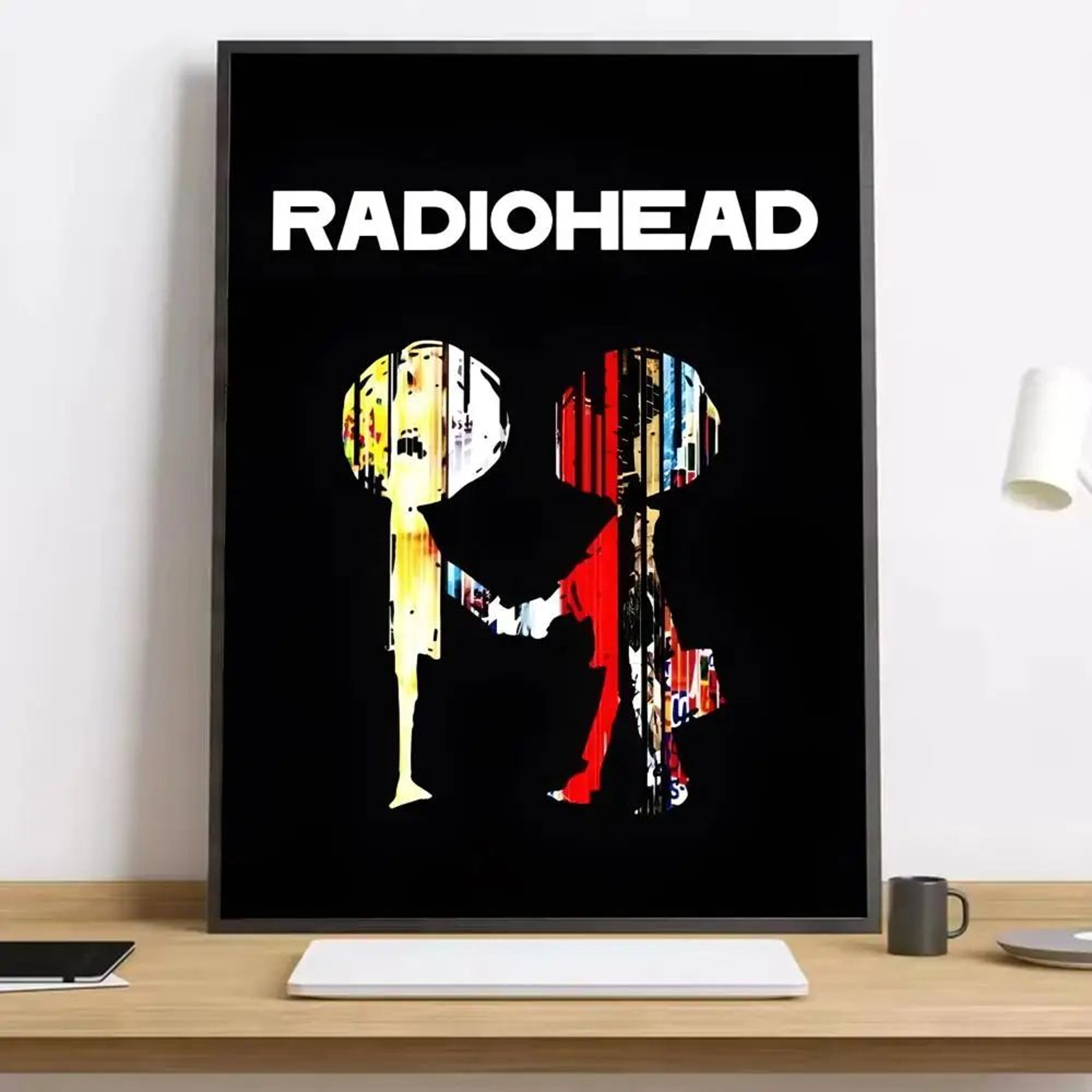 Radiohead Rainbow Canvas Poster  Aesthetic Band Calligraphy Wall Art For Room Decor 11