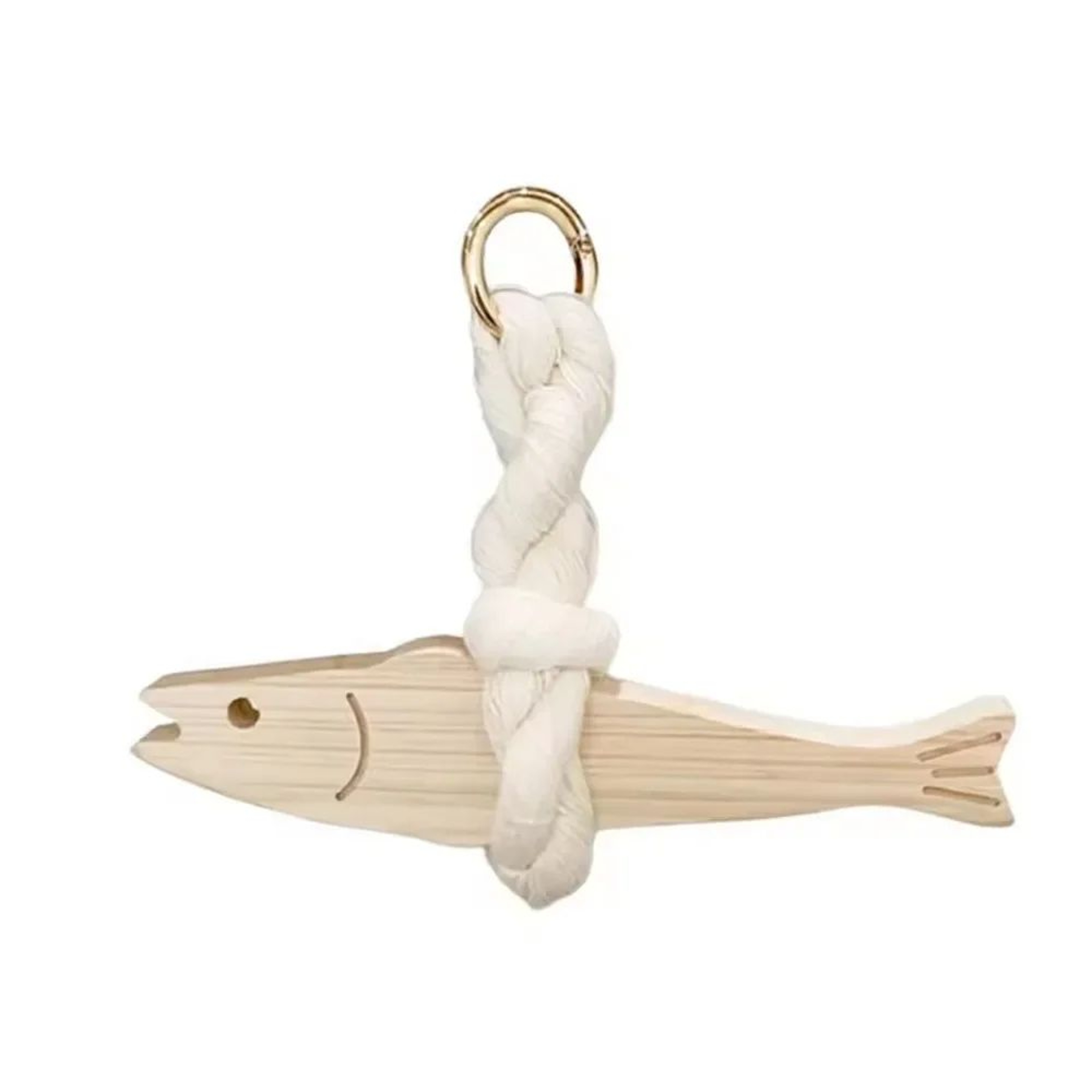 Lightweight Wooden Fish Hanging Ornament  Rustic Bell Pendant Wall  Door Decor 7