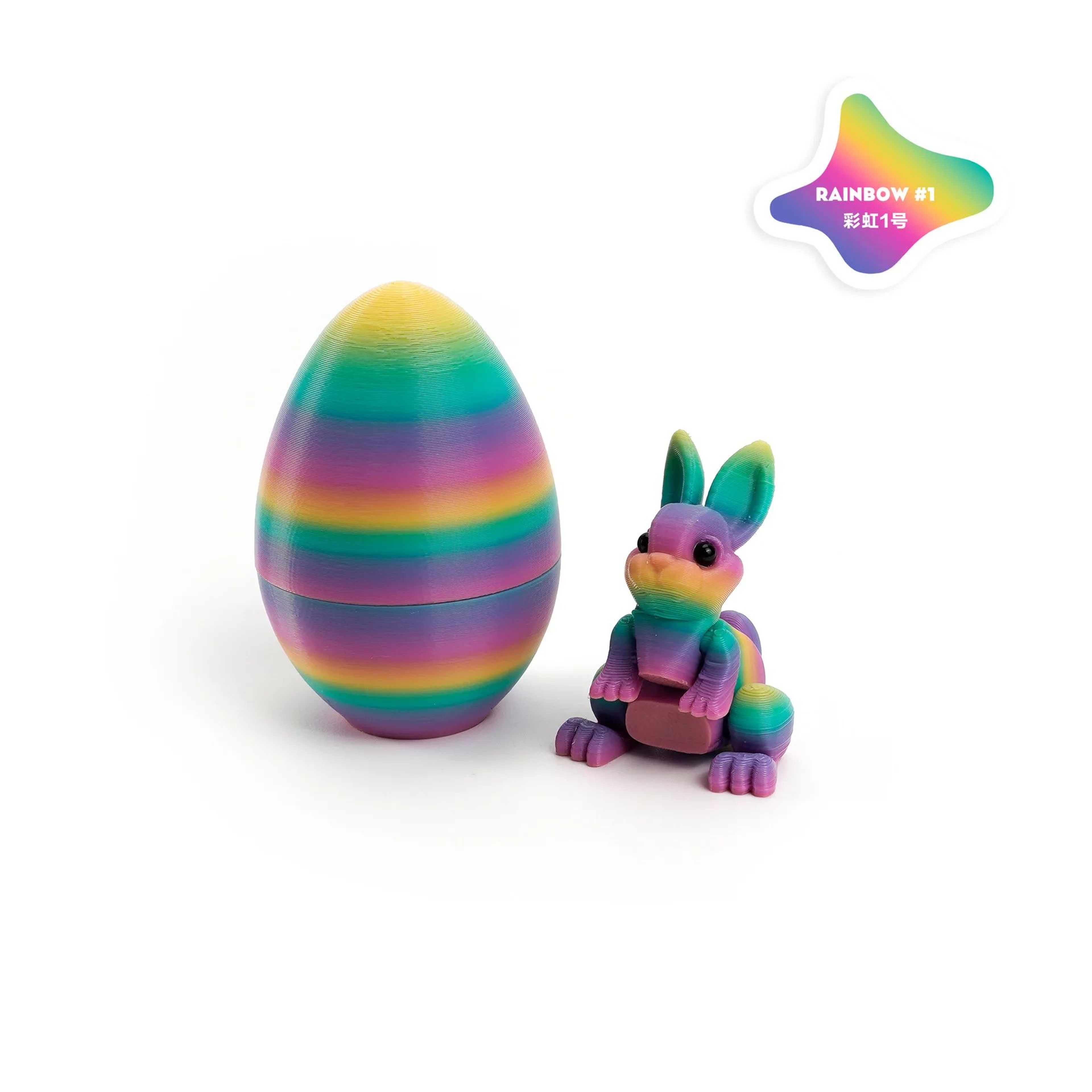 3D Printed Easter Rabbit Ornament  Cute Bunny Egg Desktop Decor For Kids Gift 13