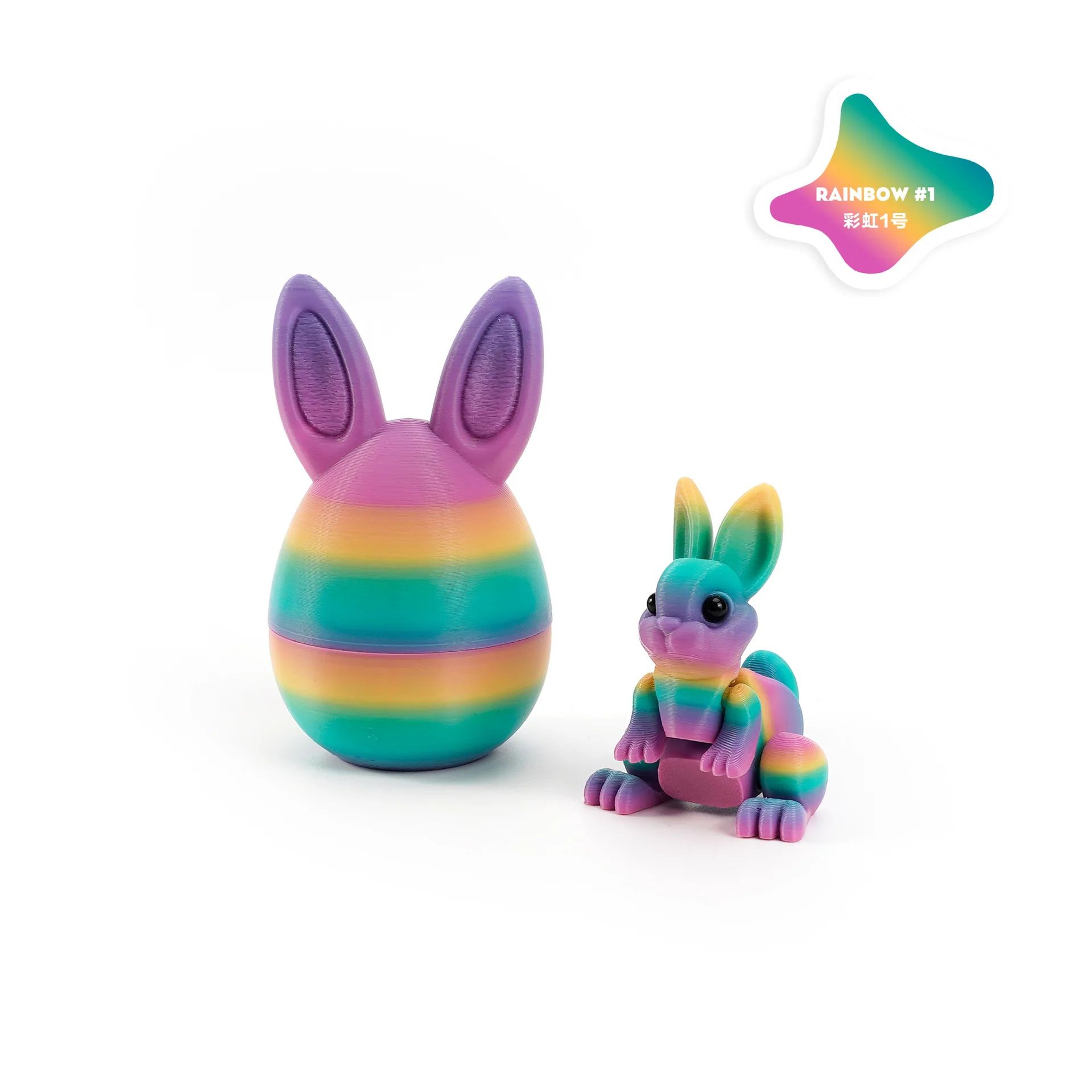 3D Printed Easter Rabbit Ornament  Cute Bunny Egg Desktop Decor For Kids Gift 22