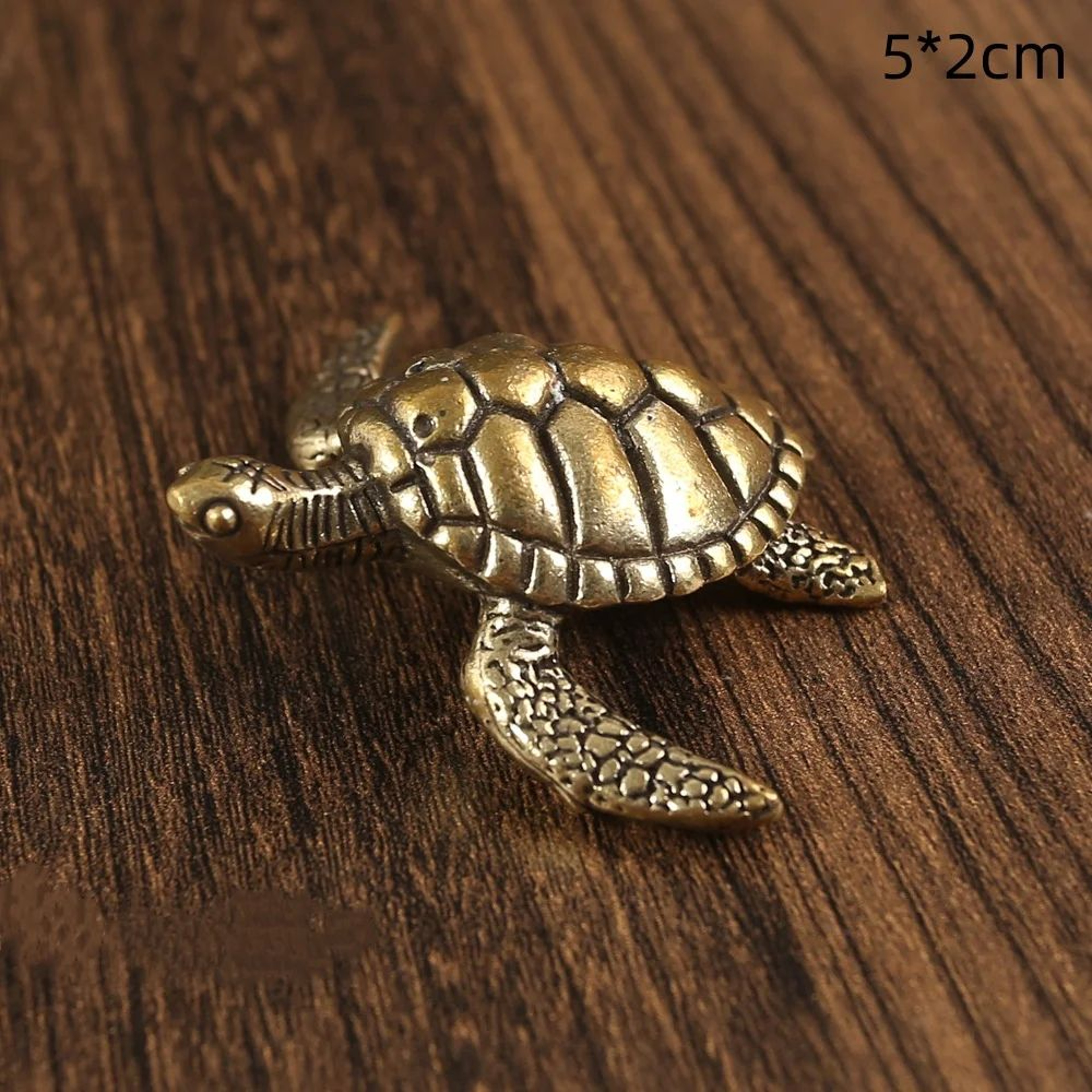 Vintage Brass Turtle Figurine  Feng Shui Copper Tortoise Desktop Ornament Decor 6