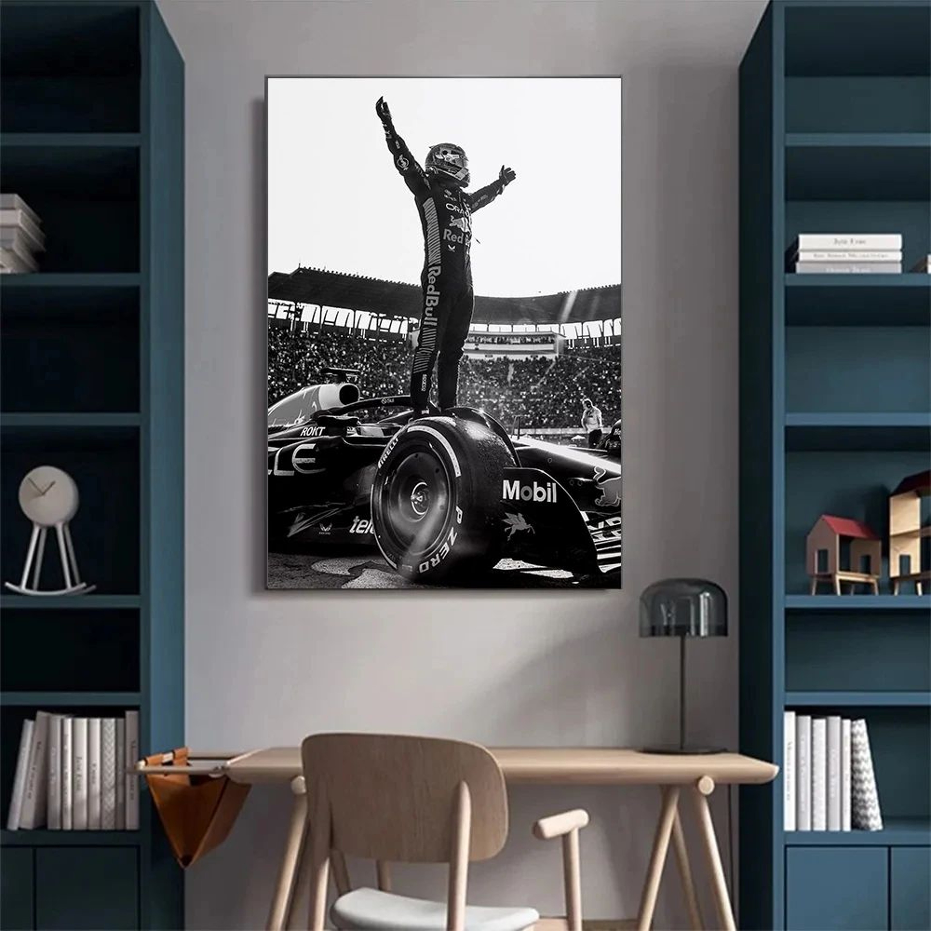 Vintage F1 Monaco Racing Canvas Wall Art  Max Verstappen Formula 1 Poster Print For Home Decor 1