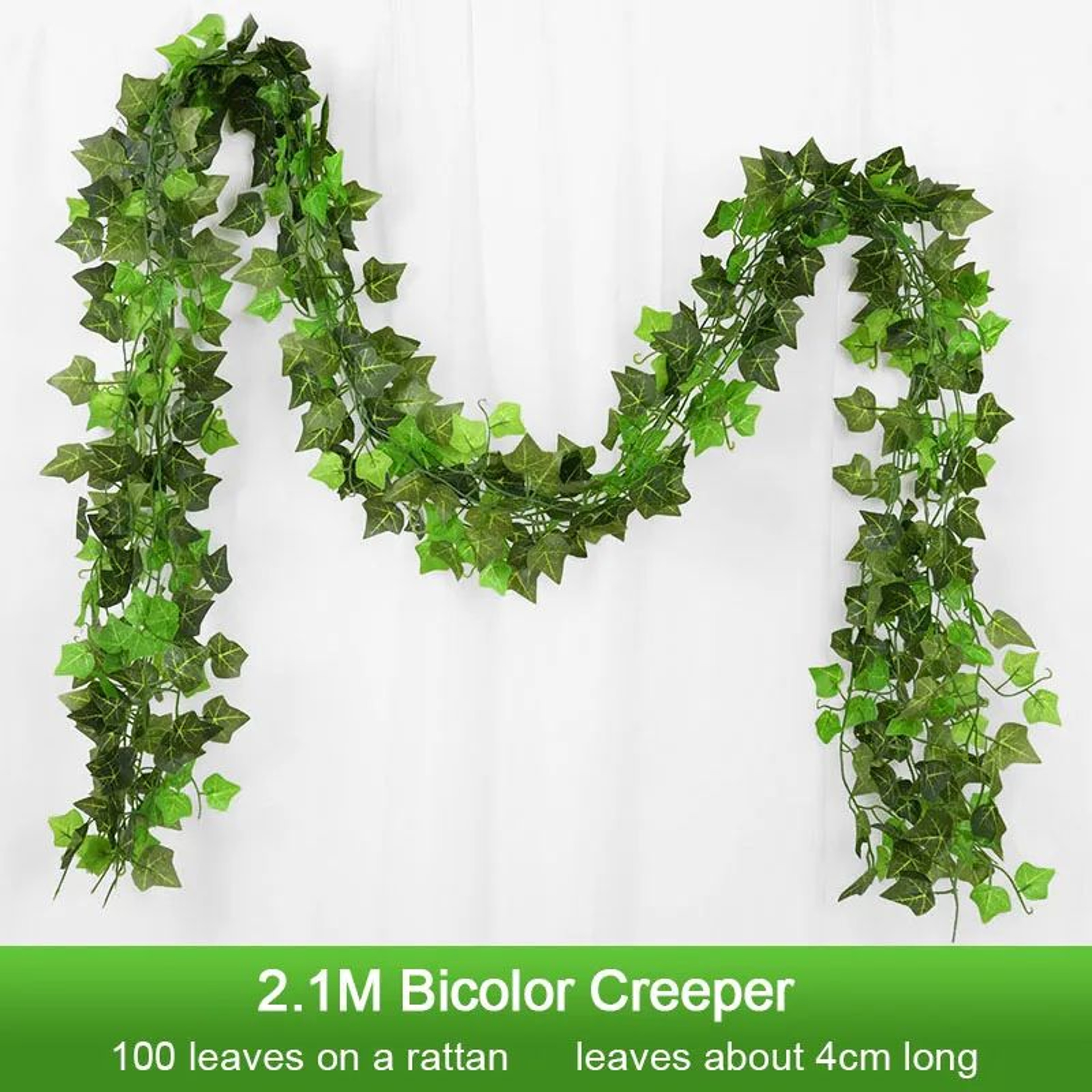 689 Ft Artificial Ivy Leaf Garland  Realistic Green Silk Vine For Wall Wedding  Home Decor 9