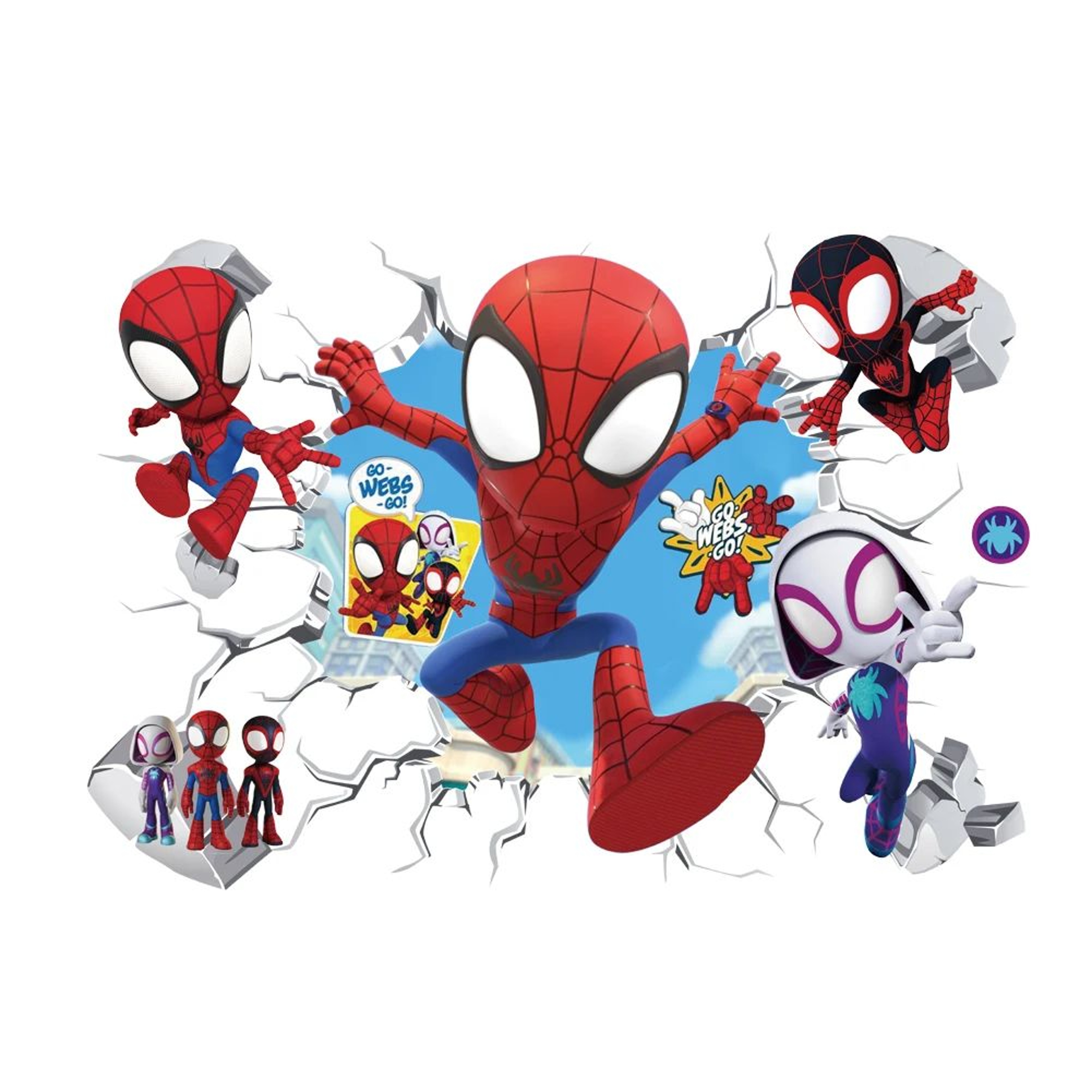 Cute Spiderman Wall Stickers For Kids  Superhero PVC Decals For Bedroom  Playroom Decor 3