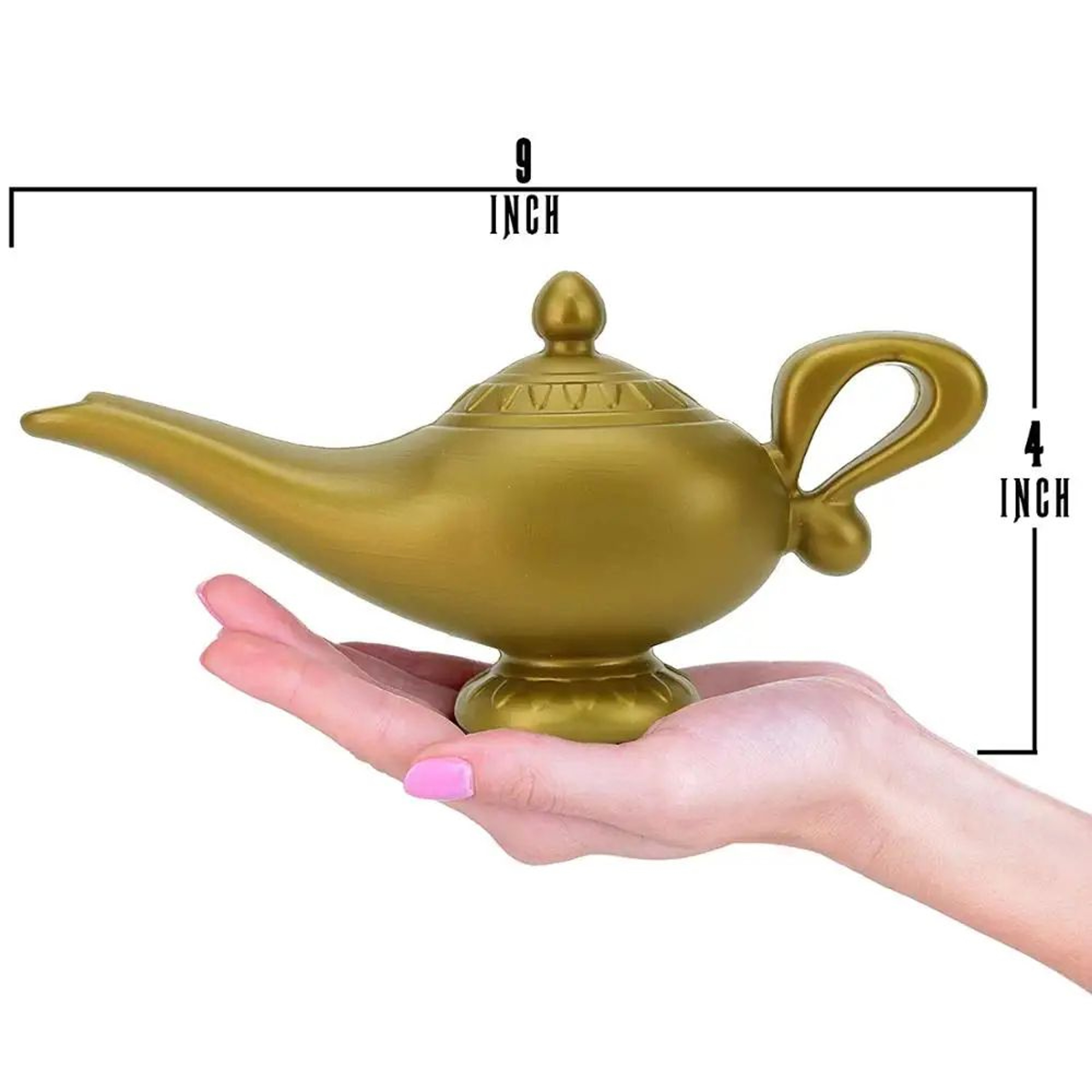 Magic Genie Aladdin Lamp Prop  Vintage Style Decorative Lamp For Cosplay  Party Decor 4