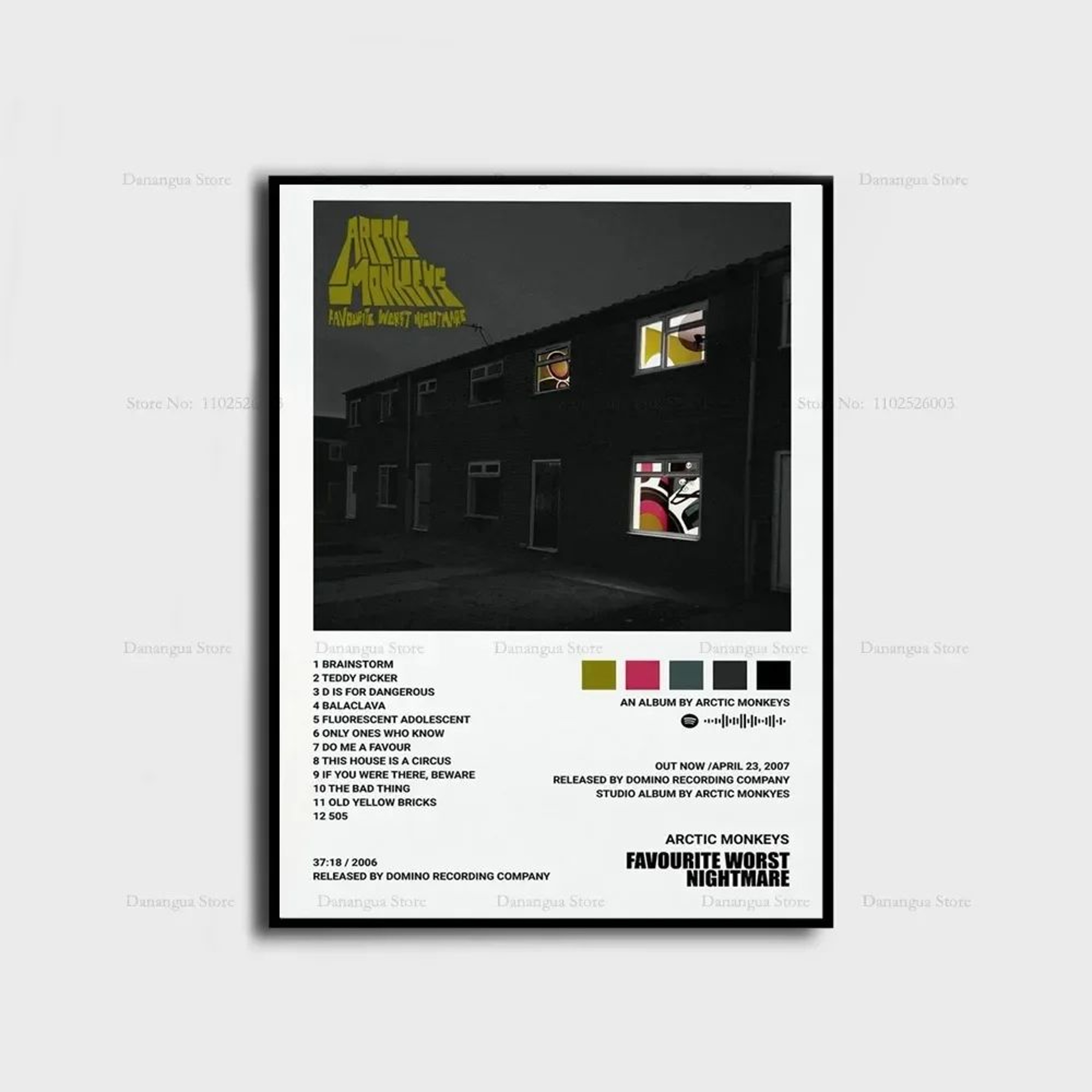 Arctic Monkeys Album Cover Canvas Wall Art  Favourite Worst Nightmare  The Car Poster Print Decor 14