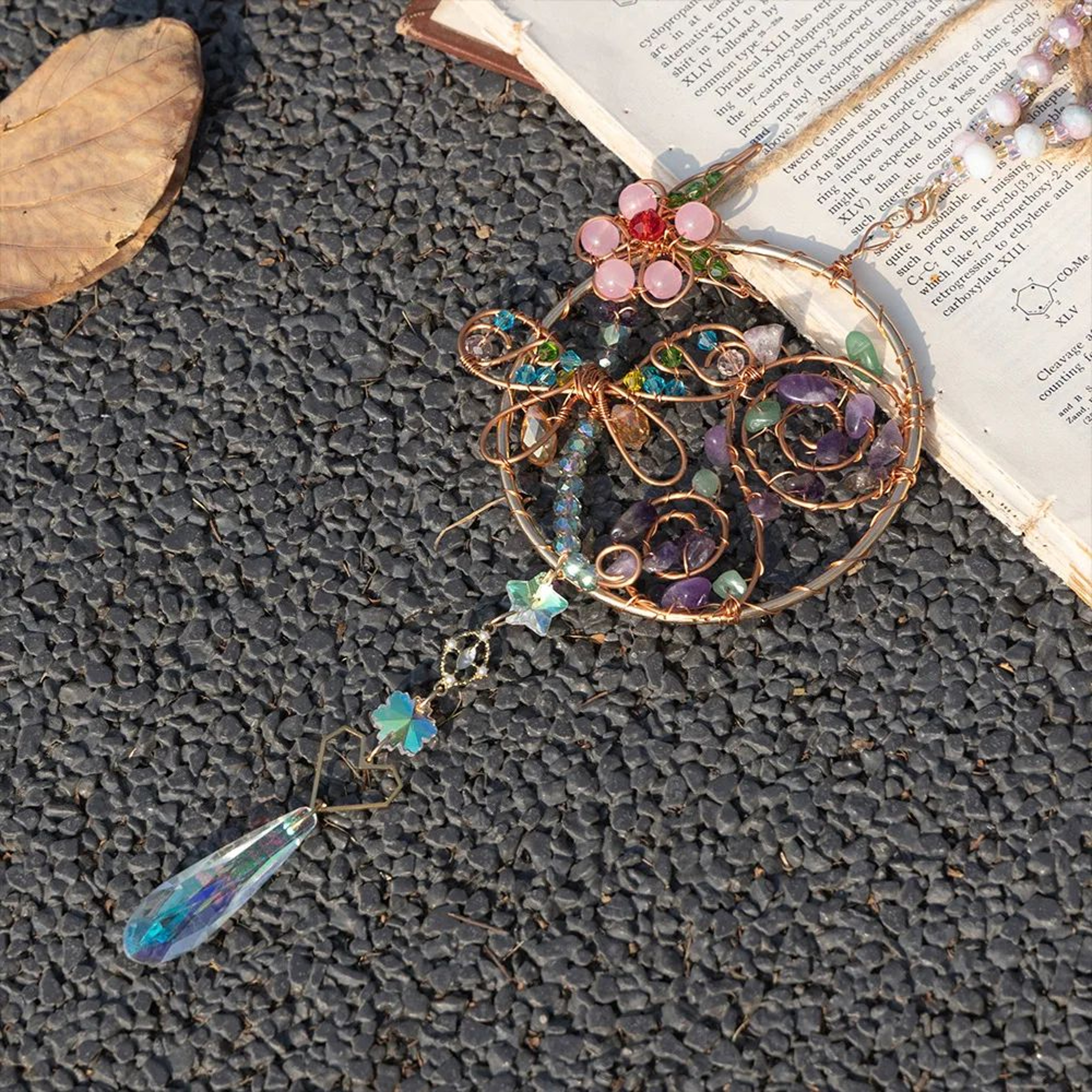 Sun  Moon Crystal Wind Chime Suncatcher  Prism Hanging Decor For Bedroom Balcony  Garden 5