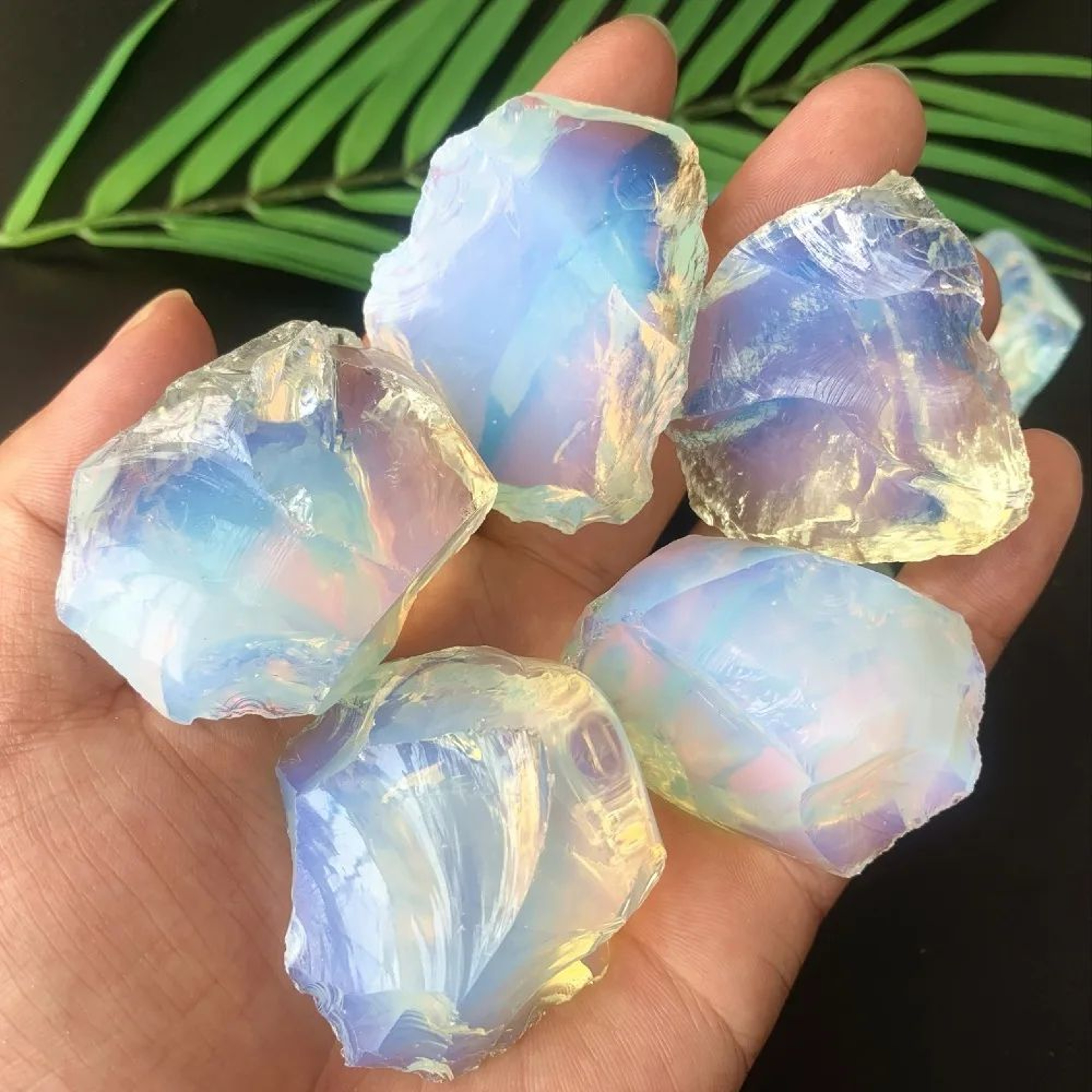 2469 Oz Natural Opal Rough Crystal Stones  Raw Quartz Healing Mineral Specimens For Decor  Collecti 0