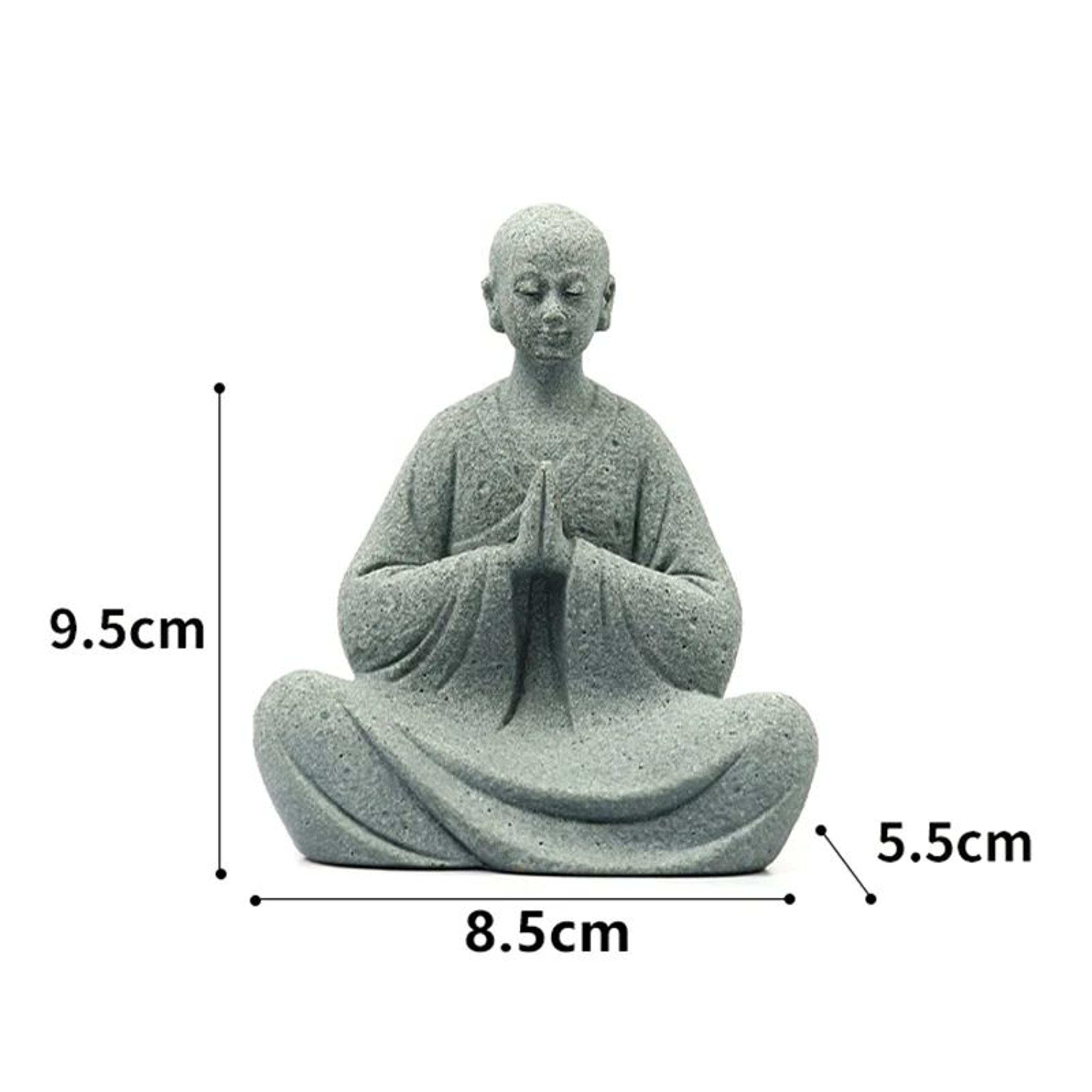 Zen Wishing Monk Resin Figurine  Buddhist Micro Landscape Decor For Aquarium Garden  Meditation Spa 11