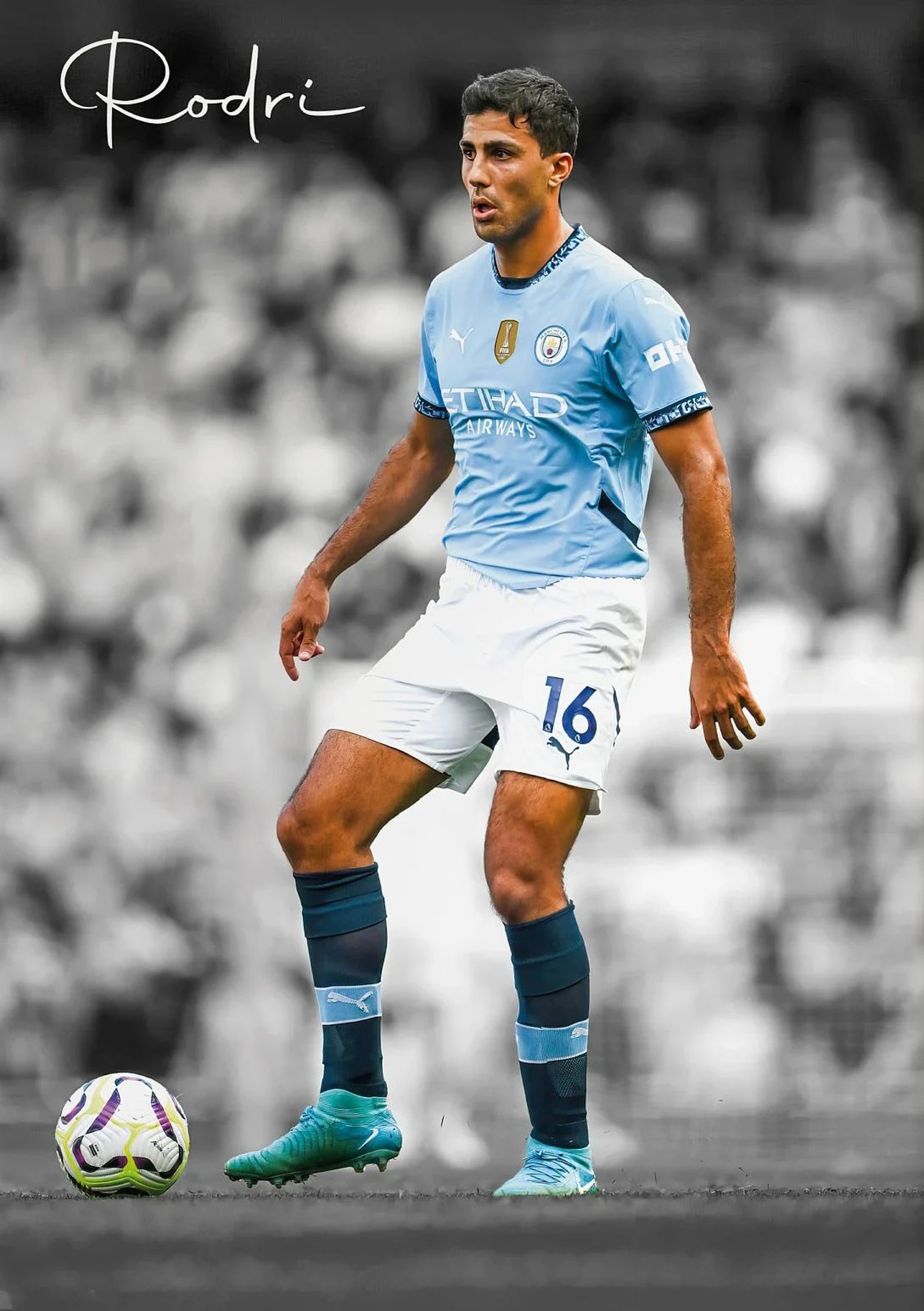 Modern Soccer Player Canvas Wall Art  Football Athlete Highlight Poster For Room Decor 13