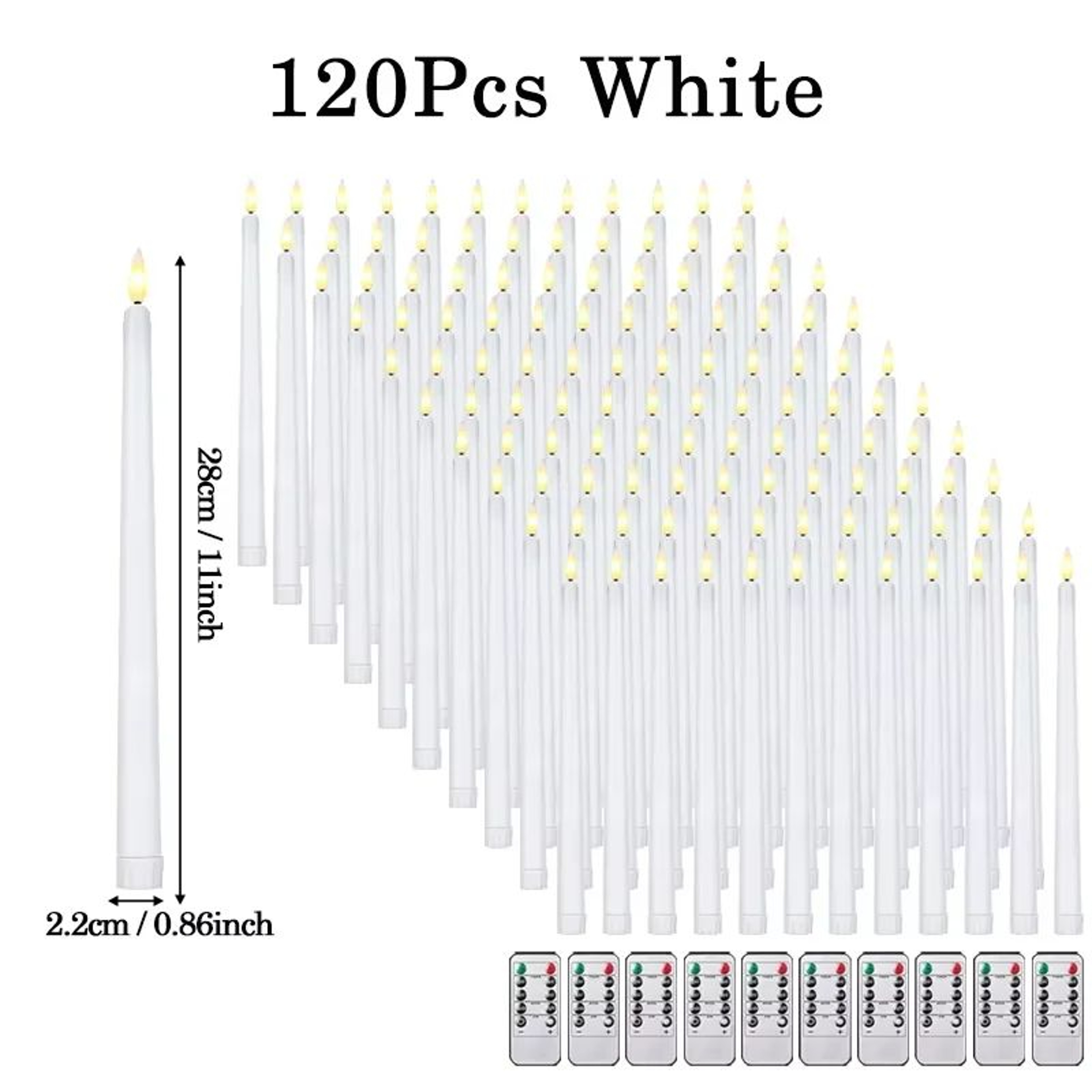 Flameless LED Taper Candles With Remote  3D Flickering Battery Operated Candles For Home  Event Dec 19