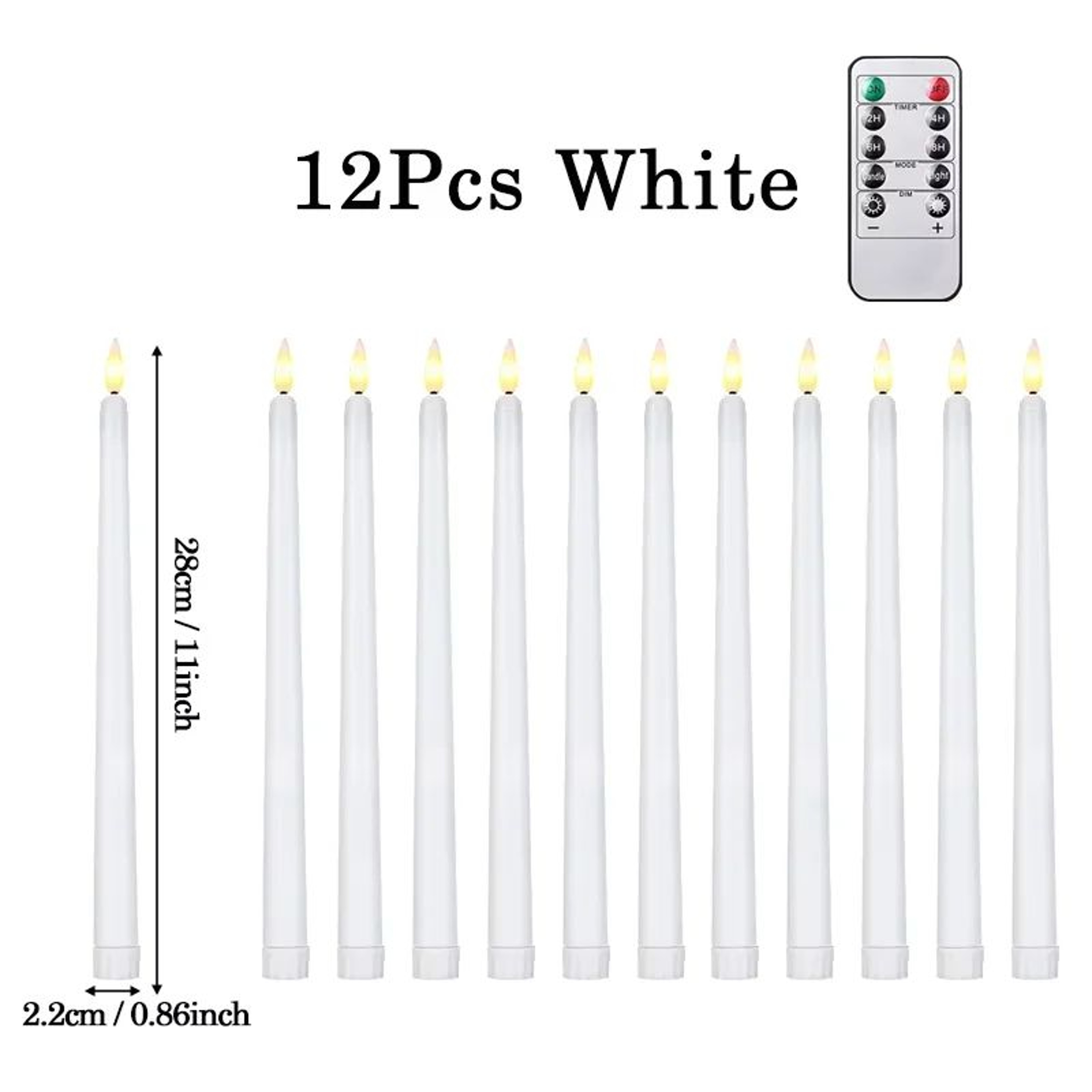 Flameless LED Taper Candles With Remote  3D Flickering Battery Operated Candles For Home  Event Dec 13