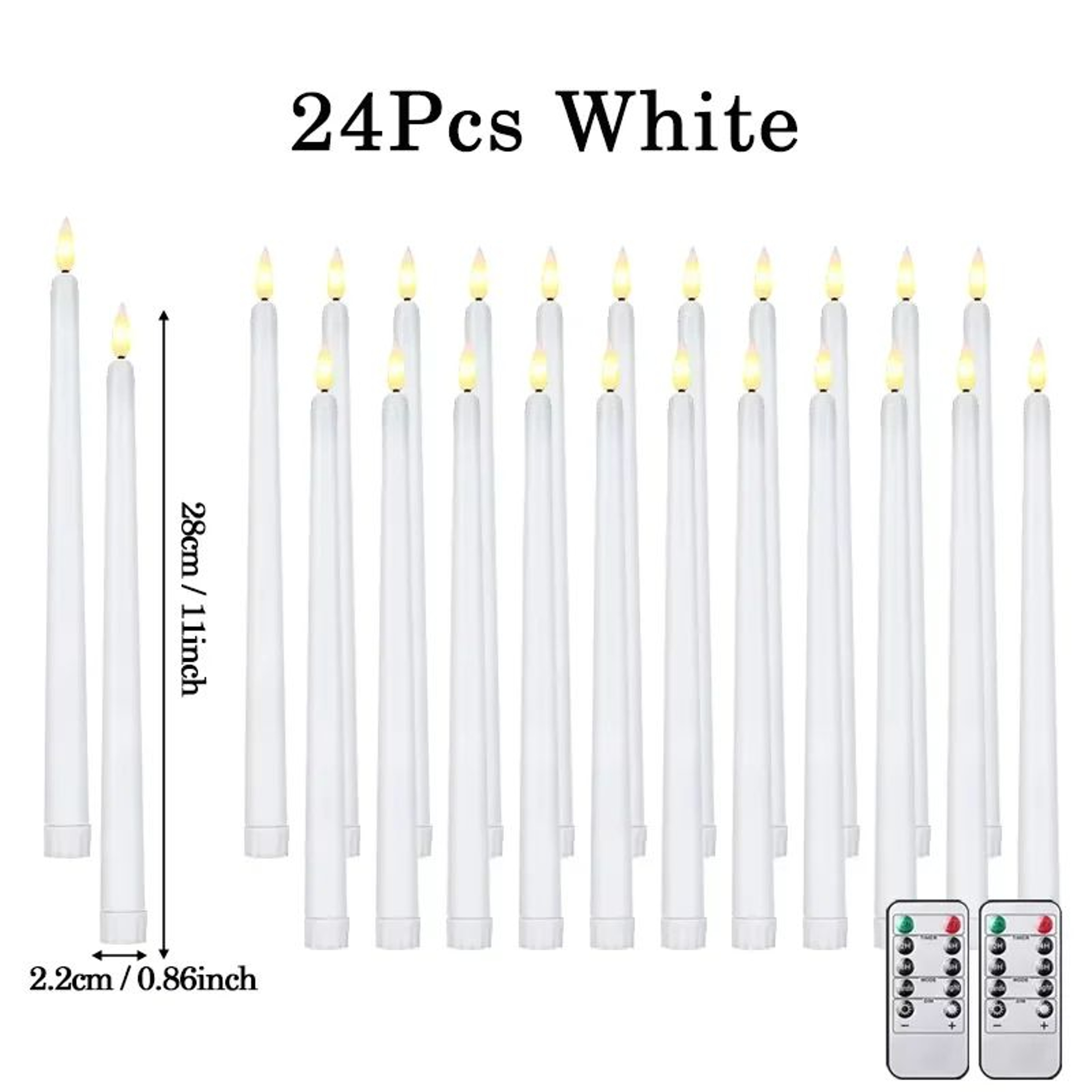 Flameless LED Taper Candles With Remote  3D Flickering Battery Operated Candles For Home  Event Dec 14