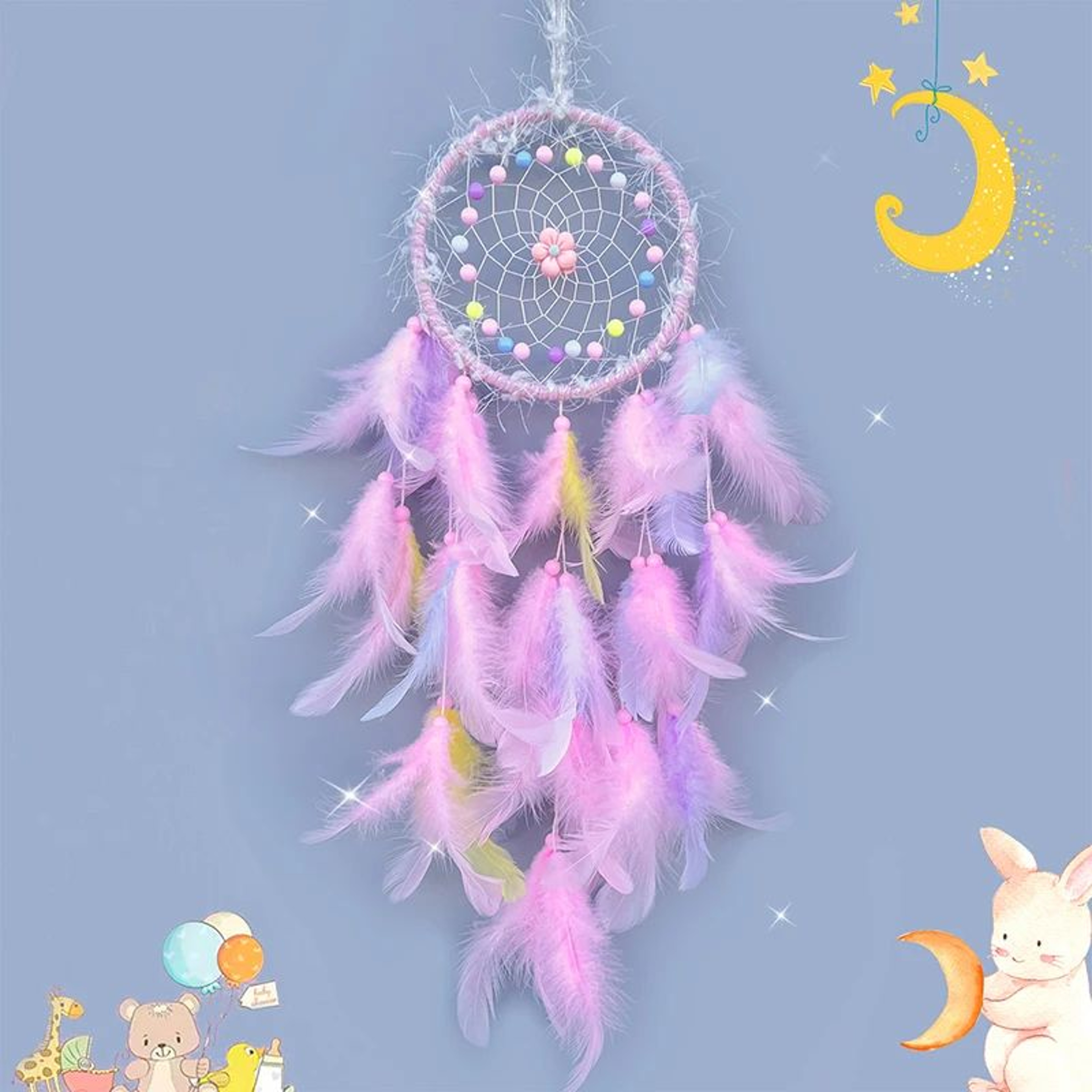 Handmade Dream Catcher Wind Chime  Boho Hanging Ornament For Bedroom Car  Home Decor 7