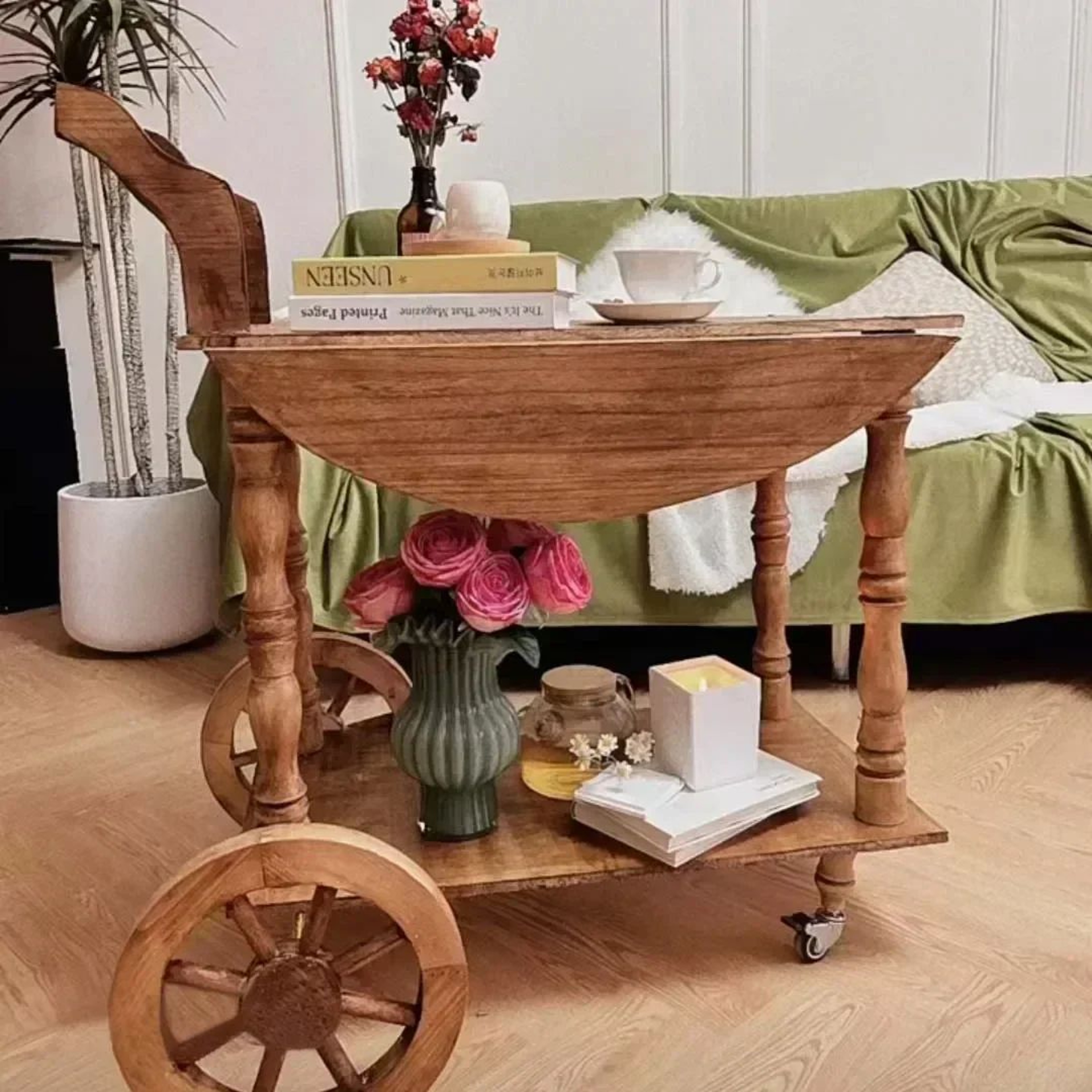 Vintage Carved Wooden Spindle Column  Decorative Gourd Pillar Applique For Furniture  Home Decor 1