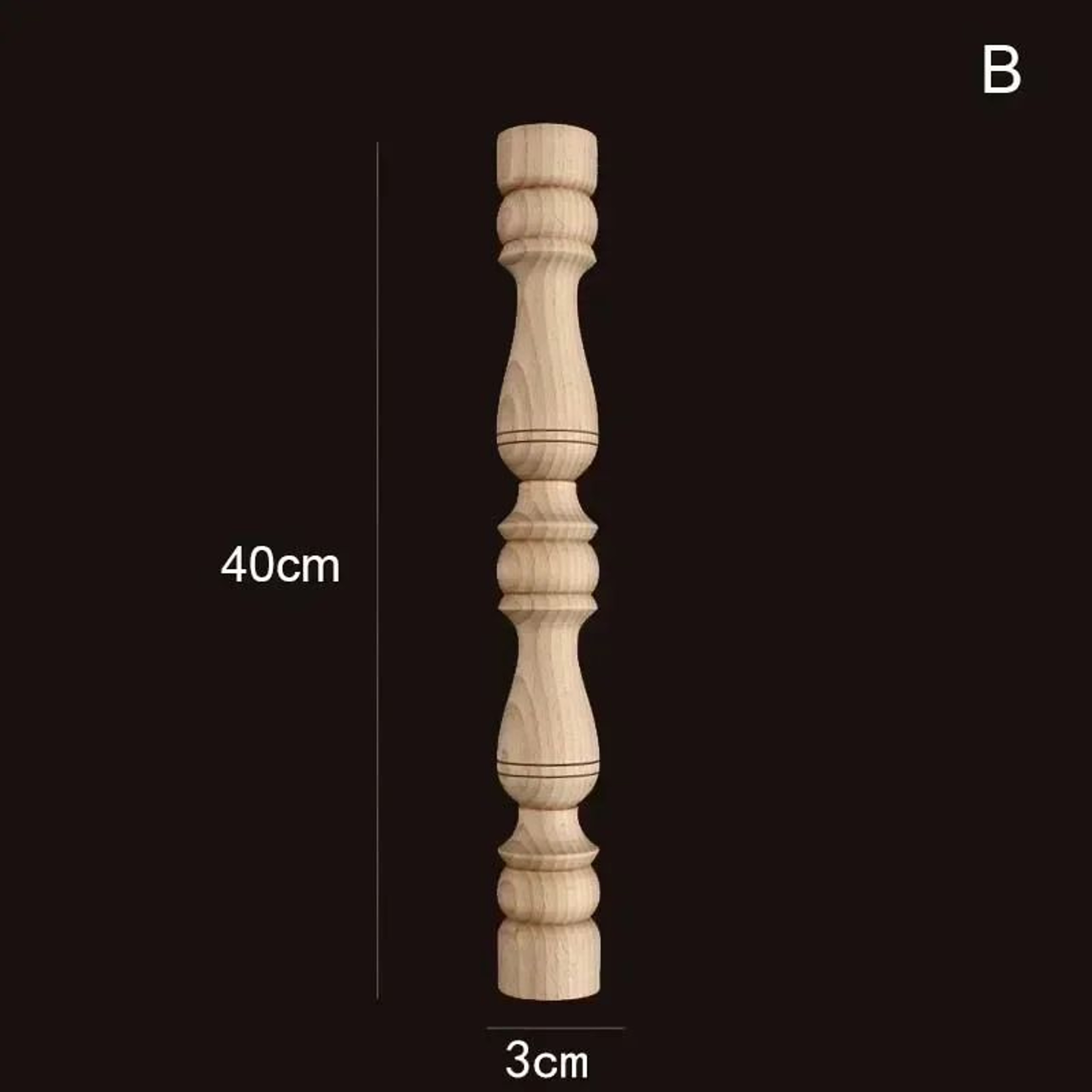 Vintage Carved Wooden Spindle Column  Decorative Gourd Pillar Applique For Furniture  Home Decor 11