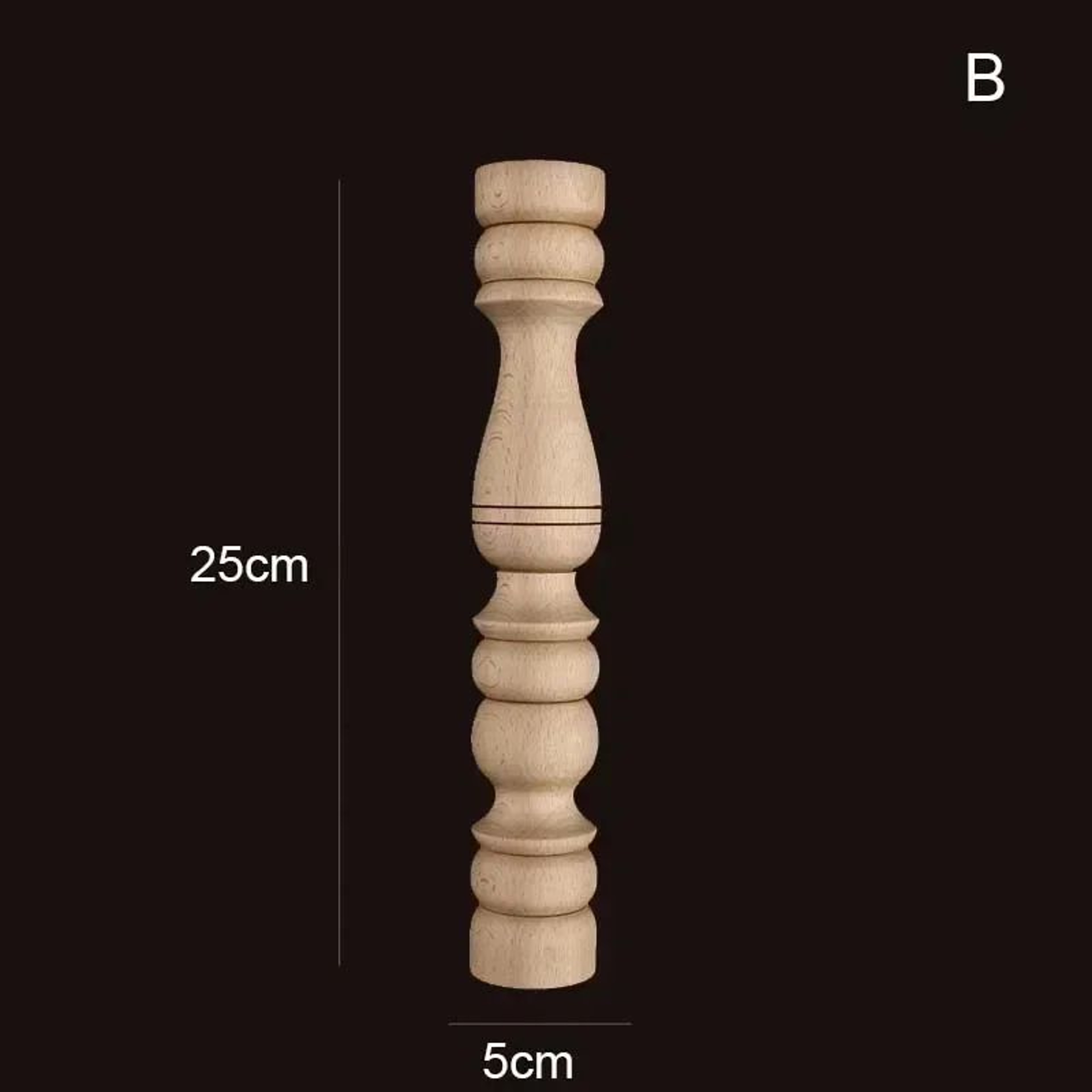 Vintage Carved Wooden Spindle Column  Decorative Gourd Pillar Applique For Furniture  Home Decor 13