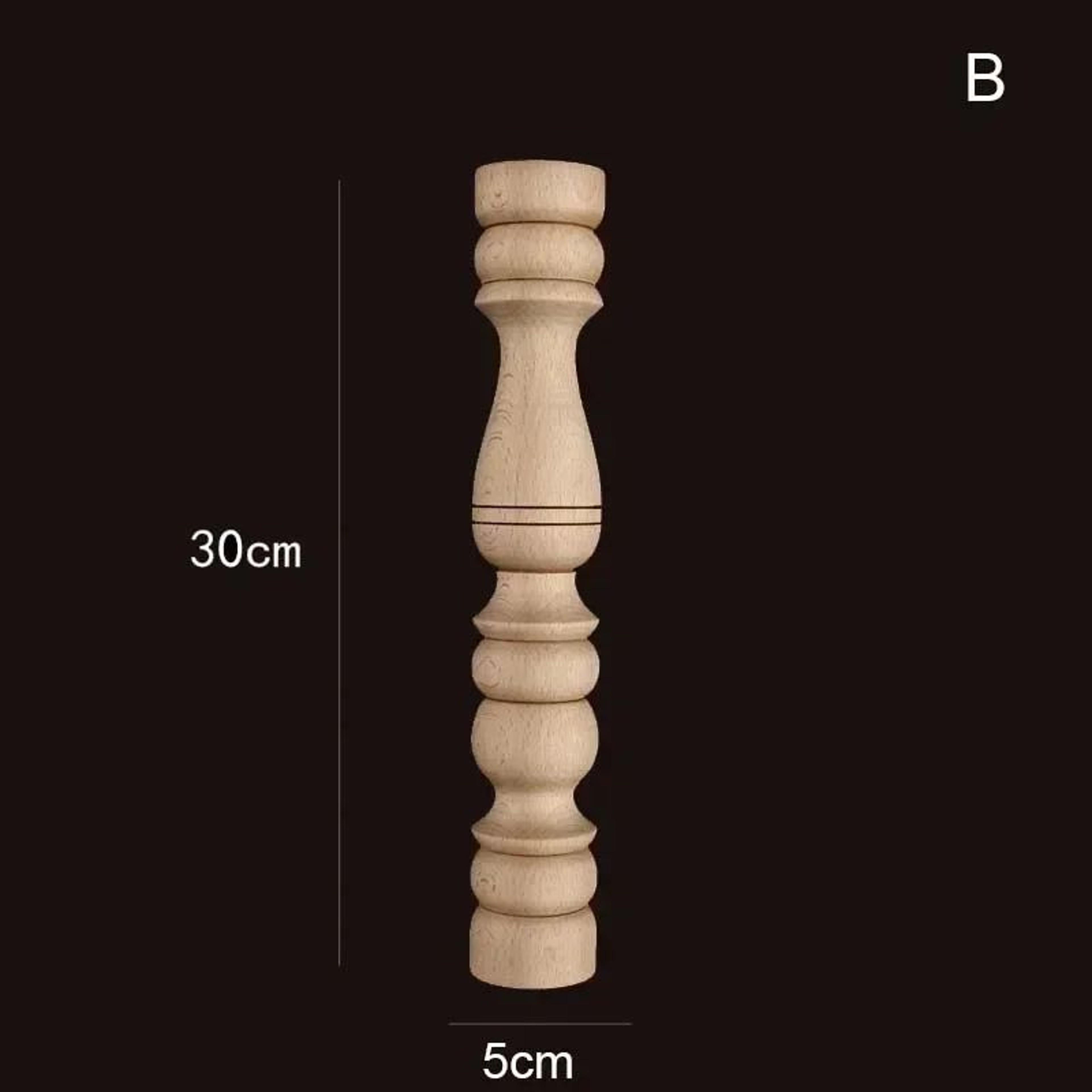 Vintage Carved Wooden Spindle Column  Decorative Gourd Pillar Applique For Furniture  Home Decor 14