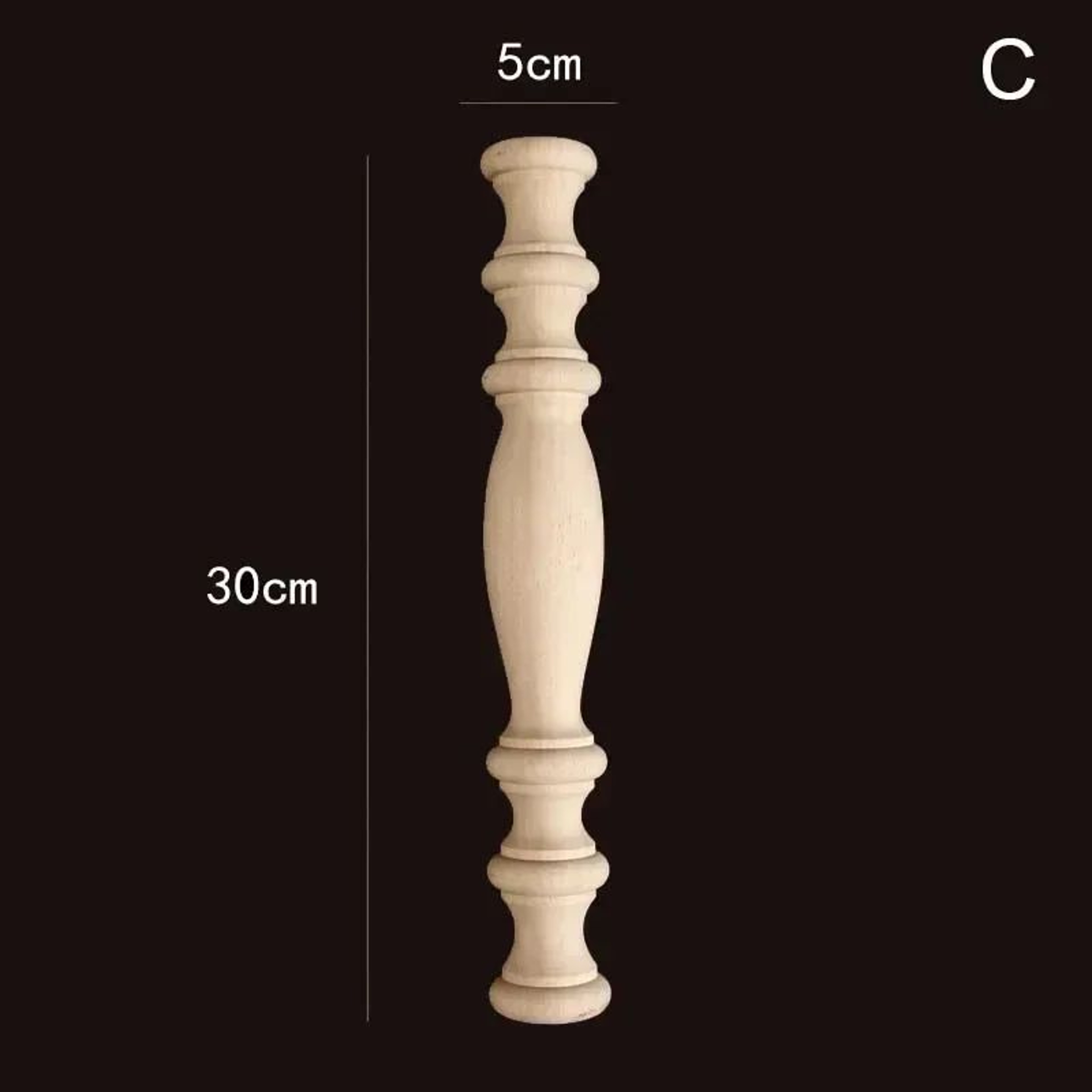 Vintage Carved Wooden Spindle Column  Decorative Gourd Pillar Applique For Furniture  Home Decor 29