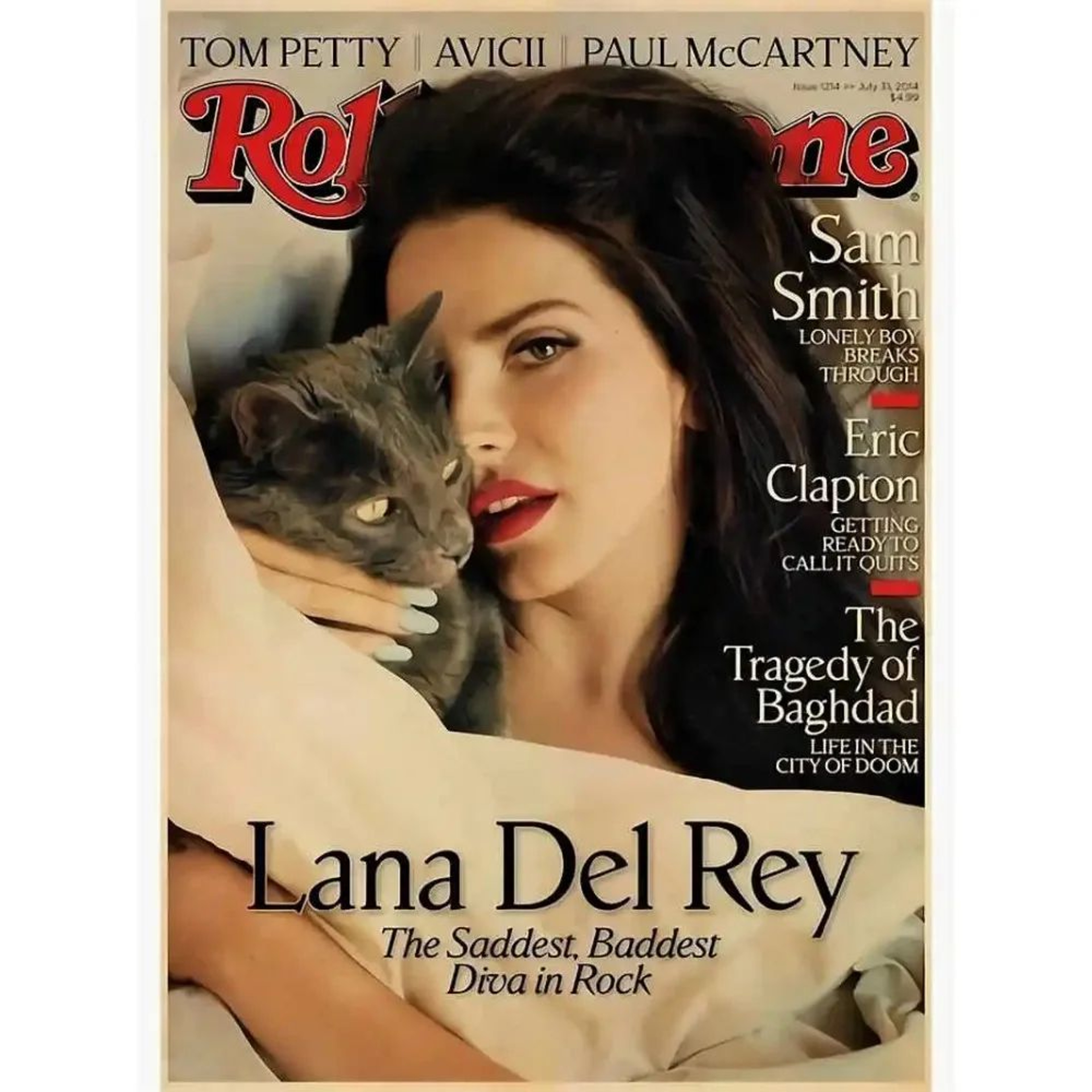 Lana Del Rey Aesthetic Canvas Wall Art  Vintage Music Album Poster For Room Decor 10