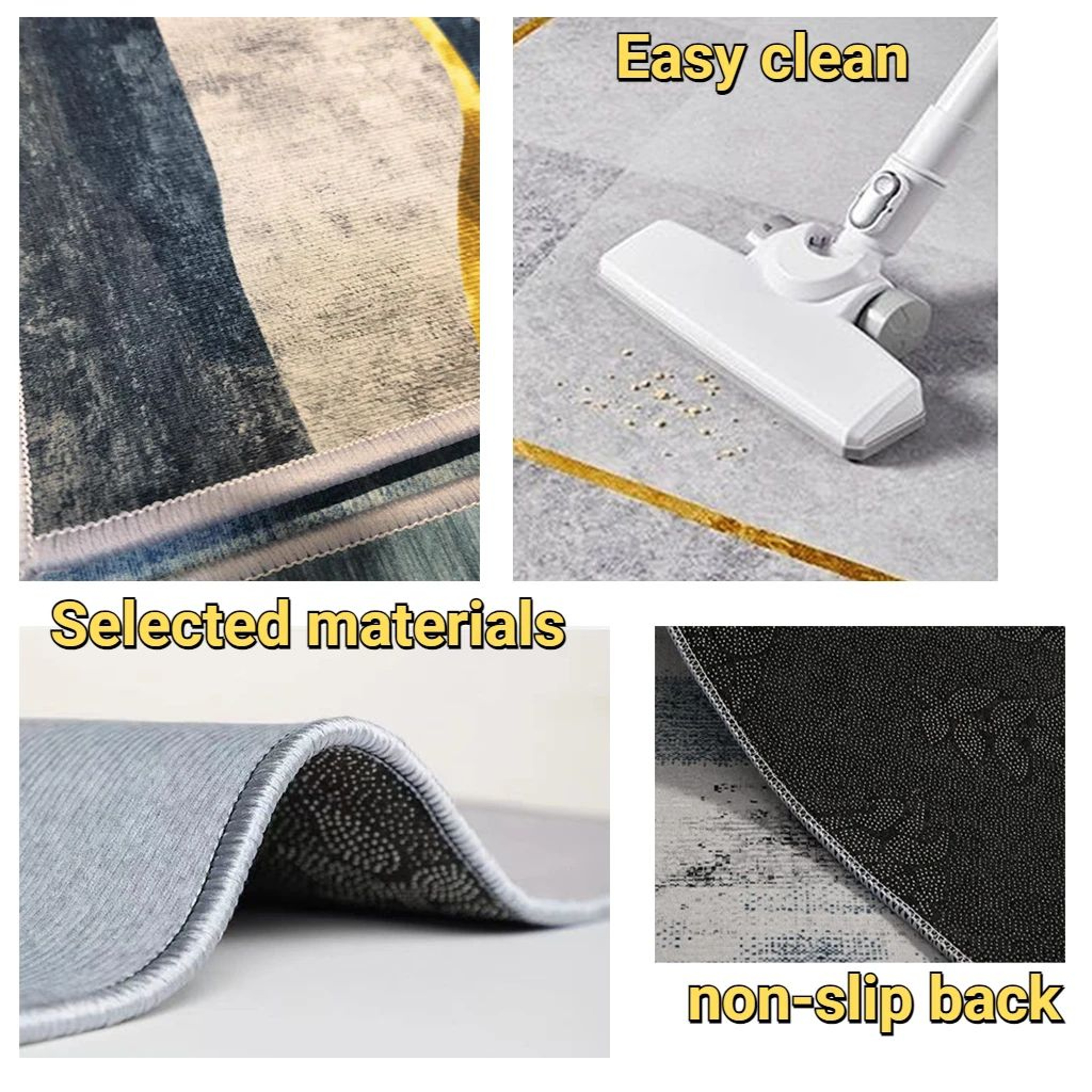 Golden Abstract Marble Runner Rug  NonSlip Hallway Carpet Luxury 3D Print Washable Floor Mat 4