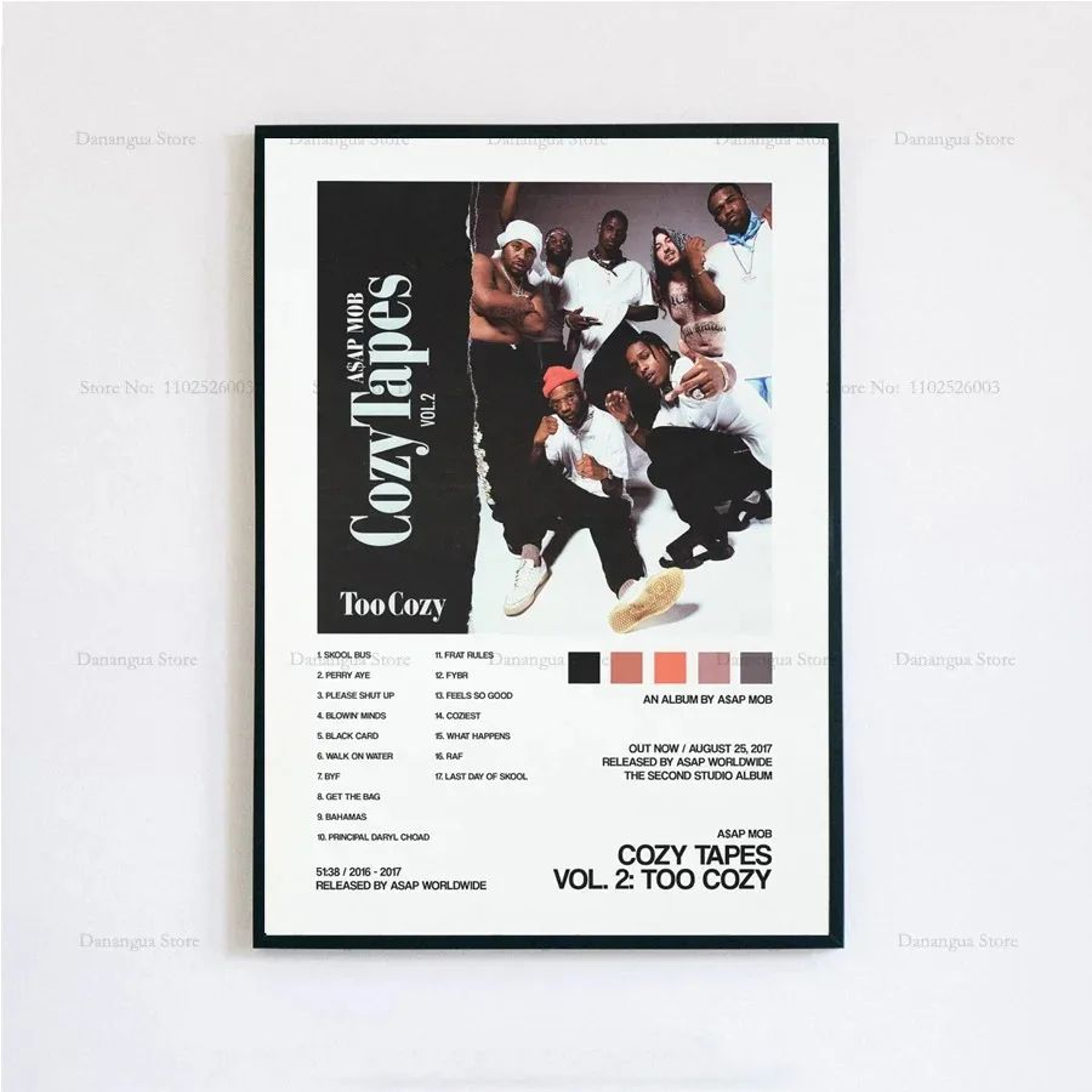 ASAP Rocky Testing Album Poster  Hip Hop Music Wall Art Canvas Print Home Decor 12