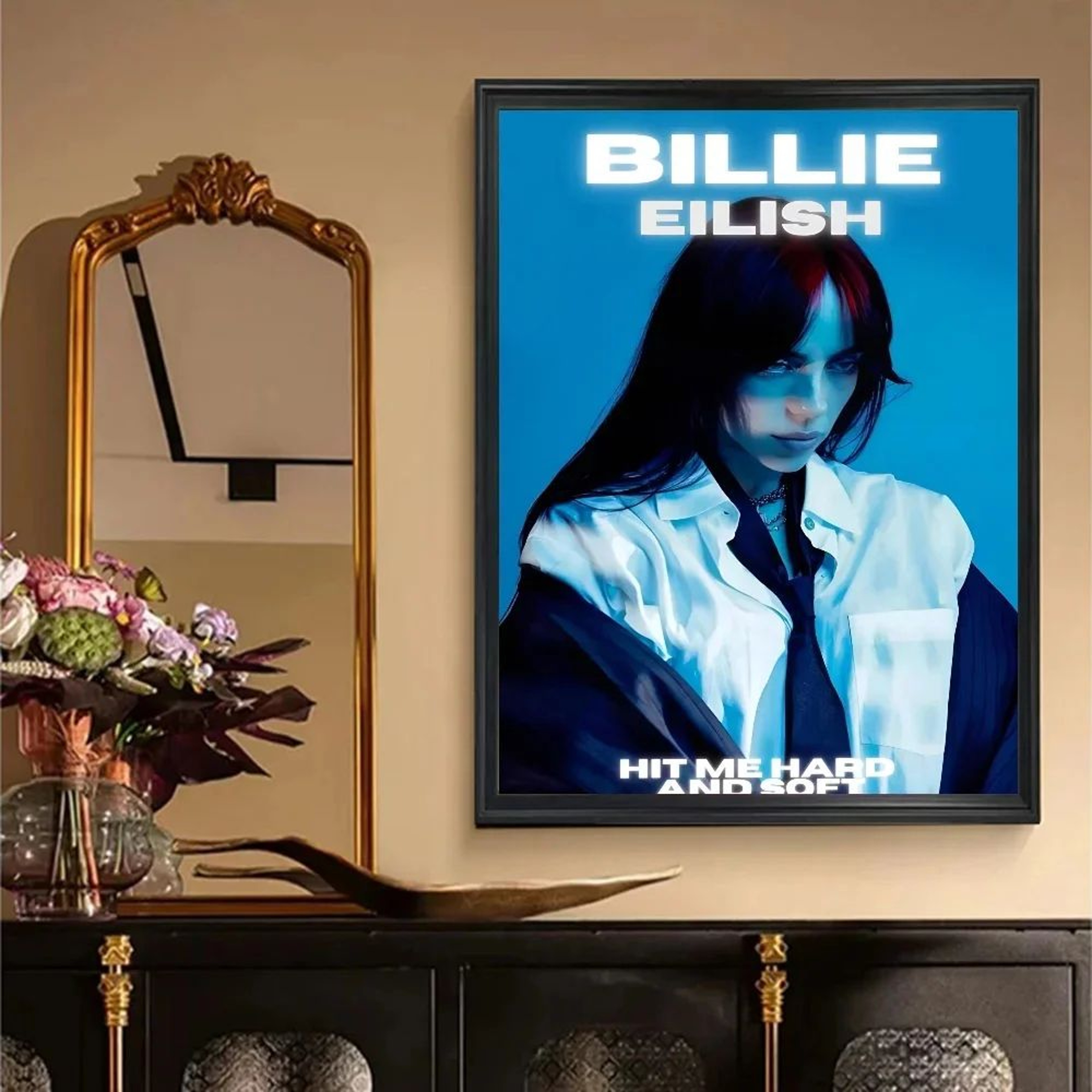 Vintage BillieInspired Hit Me Hard  Soft Kraft Poster Set  Retro Aesthetic Sticky Wall Decor 15