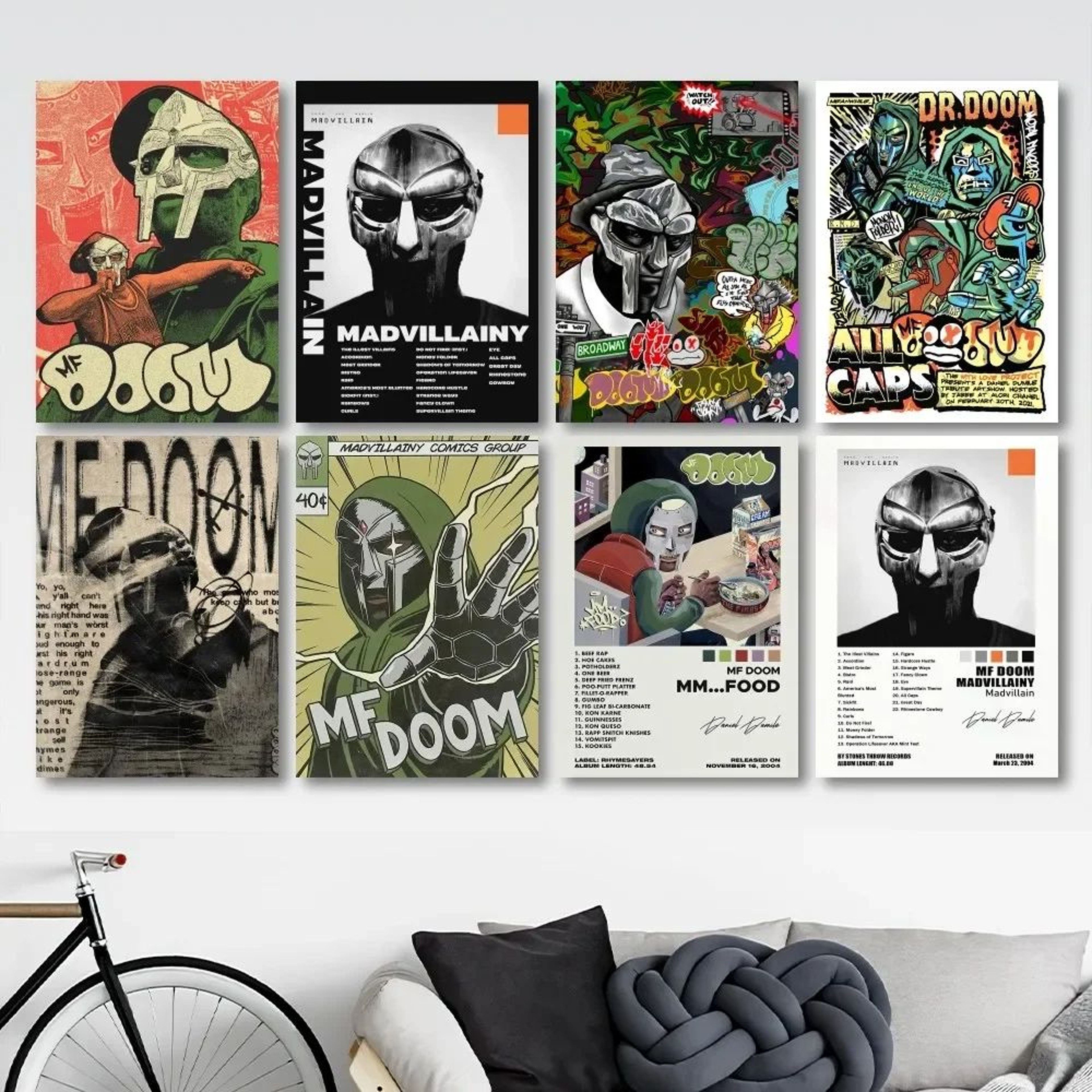 MF DOOM Inspired Album Cover Canvas Wall Art  HD Music Poster For Room  Office Decor 0