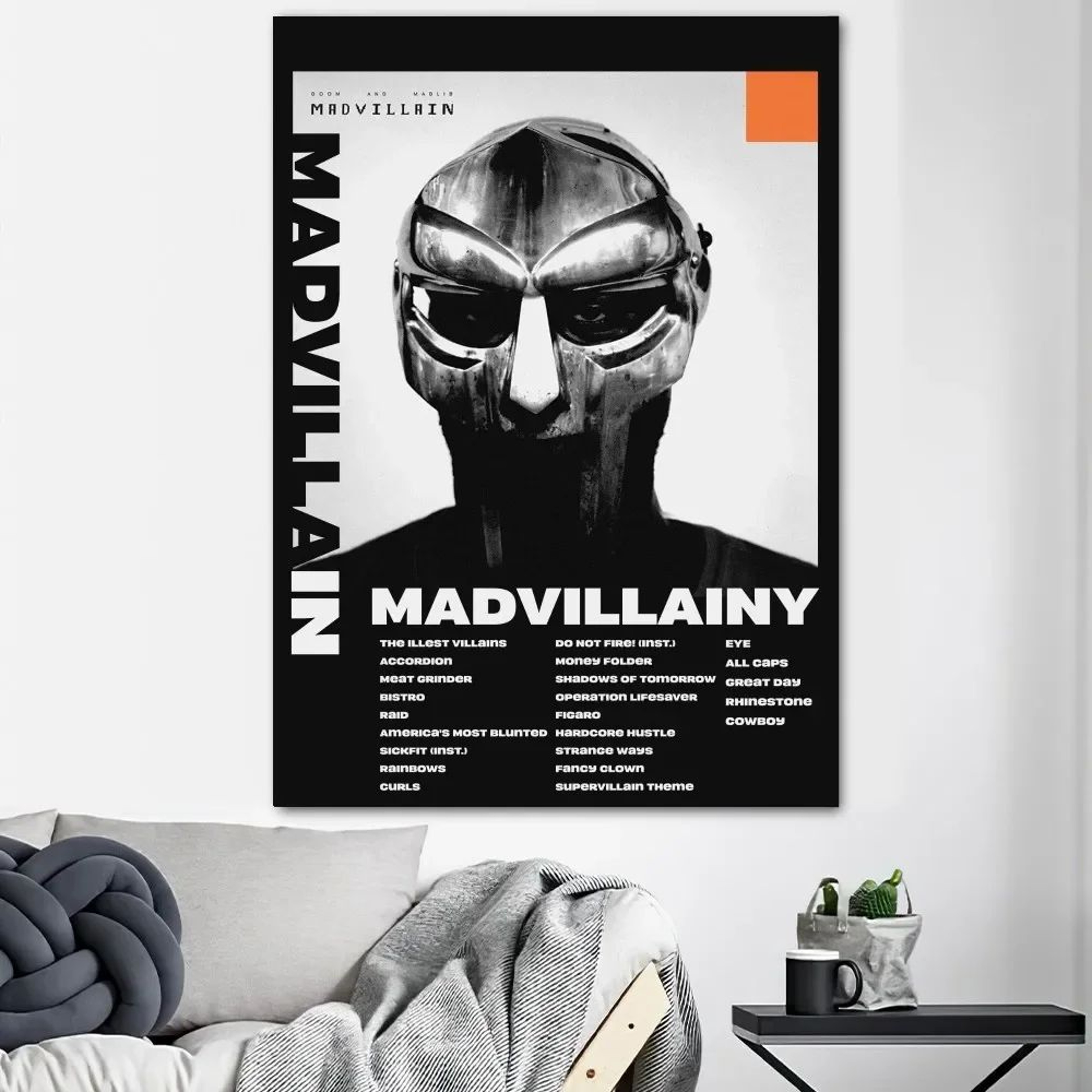 MF DOOM Inspired Album Cover Canvas Wall Art  HD Music Poster For Room  Office Decor 7