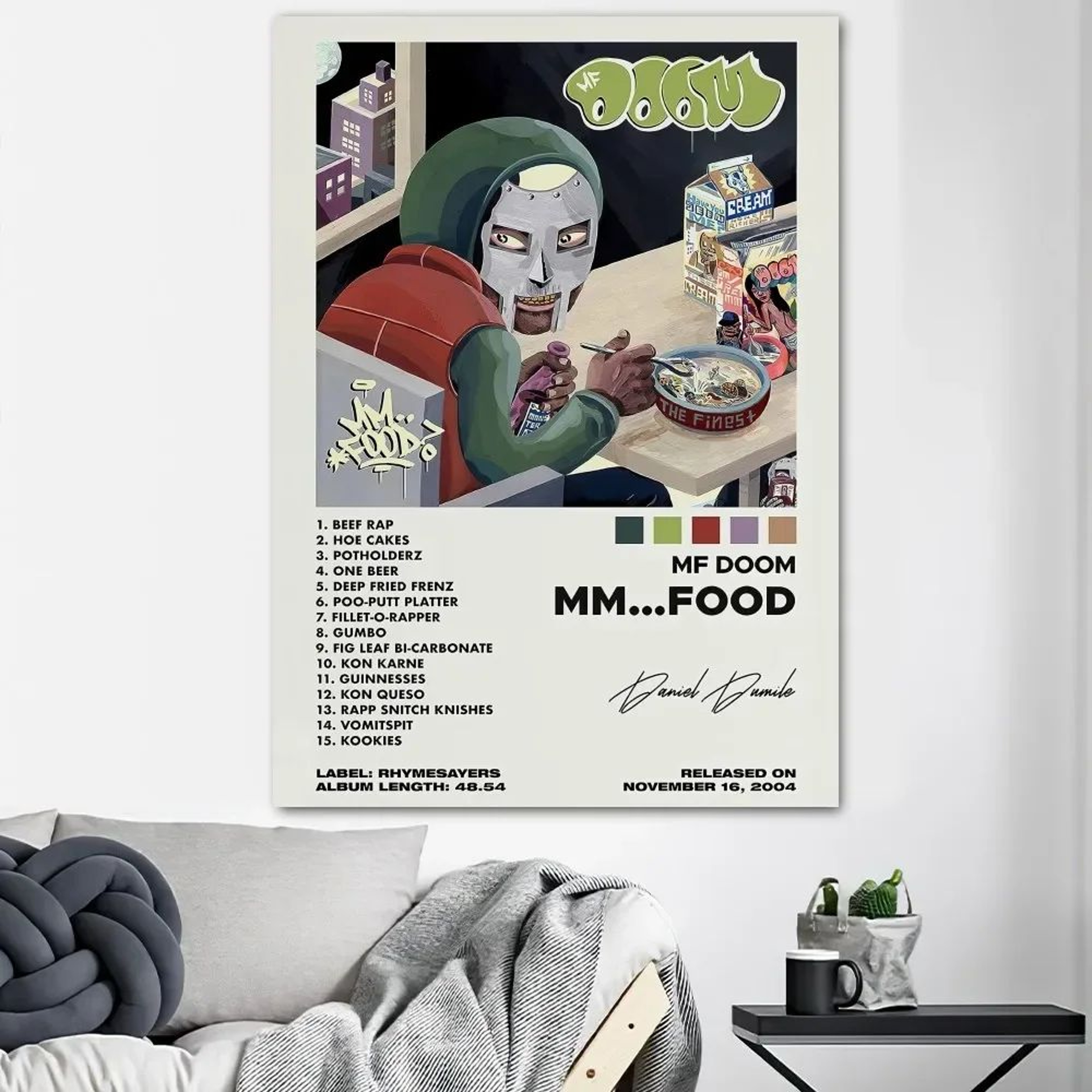 MF DOOM Inspired Album Cover Canvas Wall Art  HD Music Poster For Room  Office Decor 12