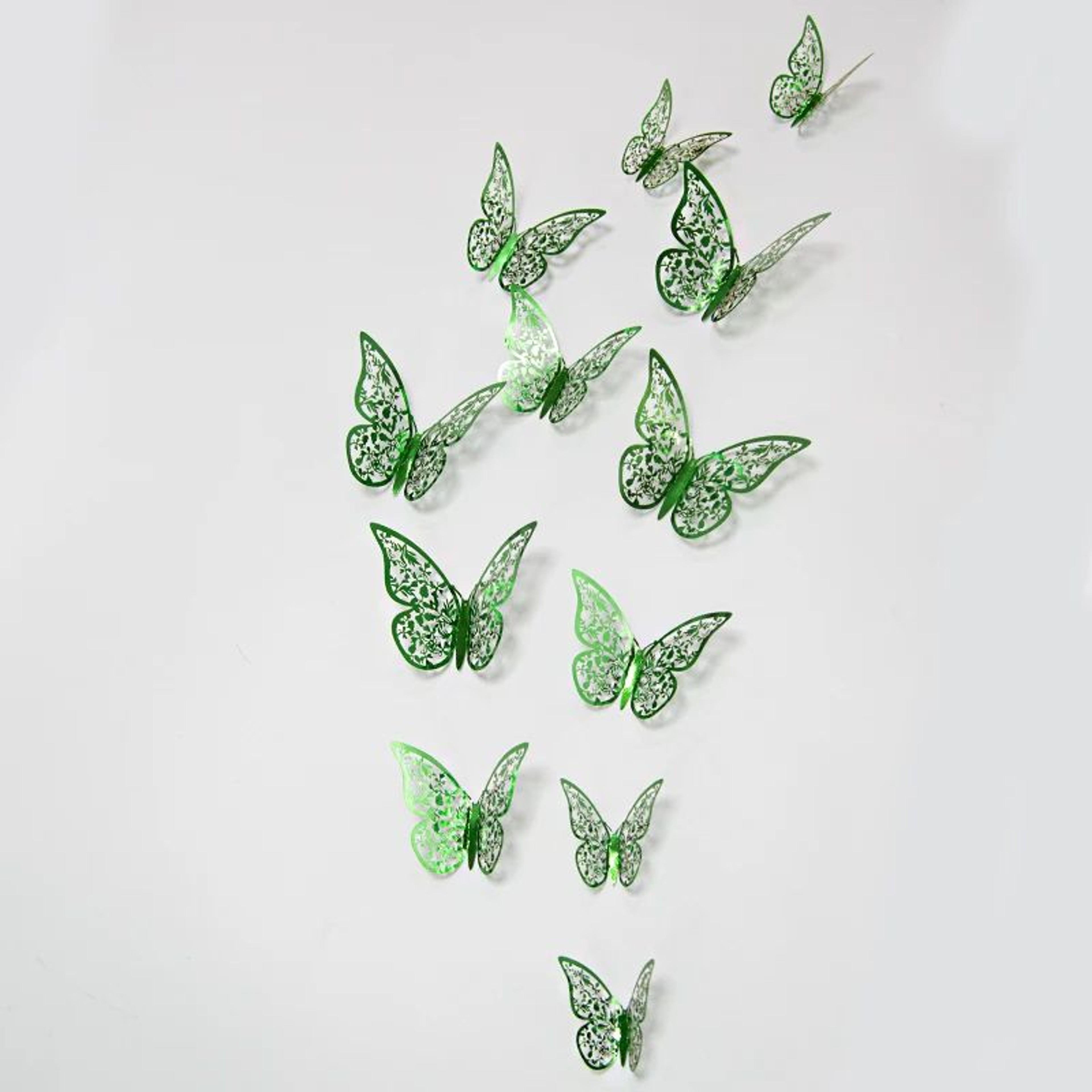 3D Mirror Butterfly Wall Stickers  Hollow Gold Silver  Blue DIY Room Decor 20