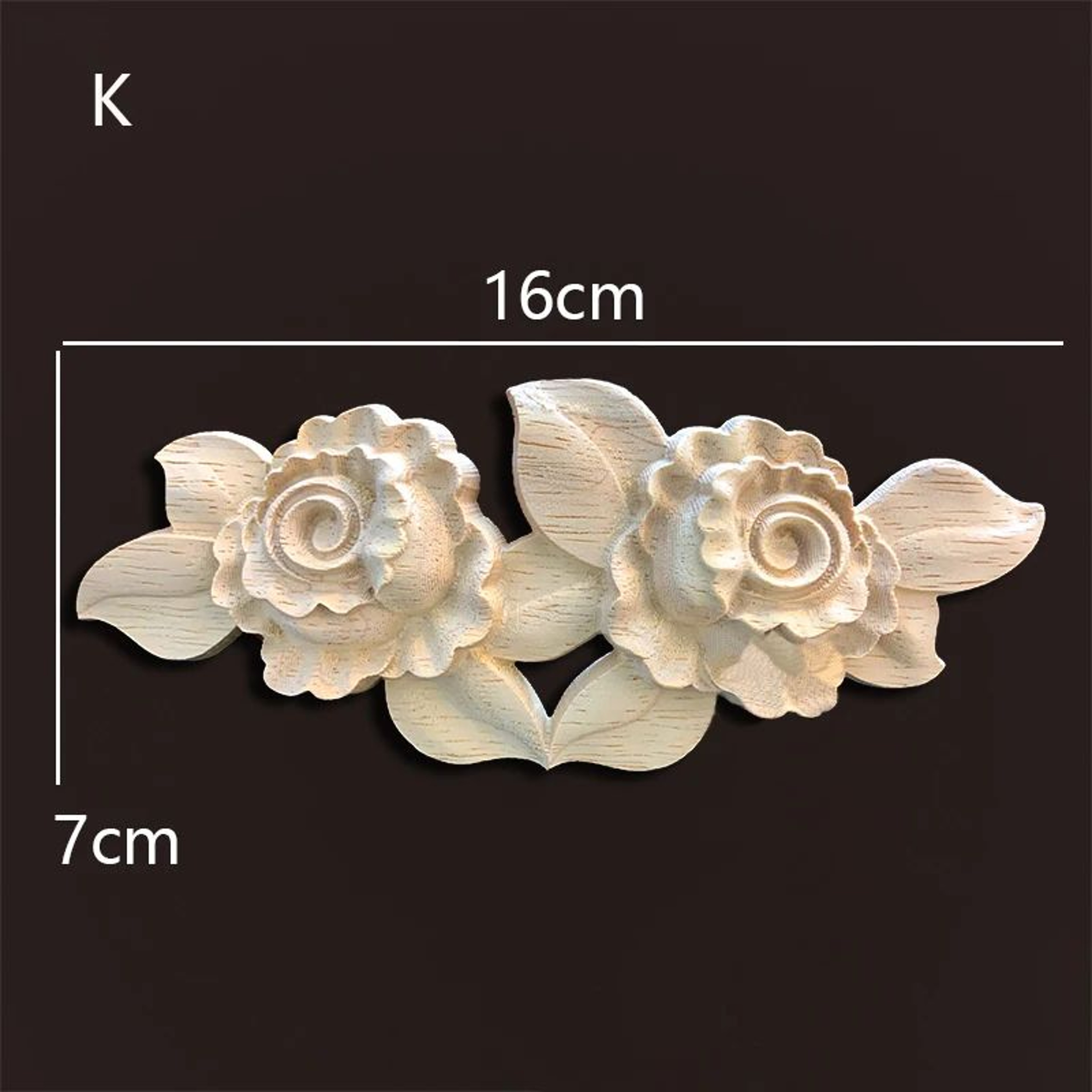 Vintage Rose Wood Carving Appliques  Decorative Onlays For Furniture  Antique Home Decor 16